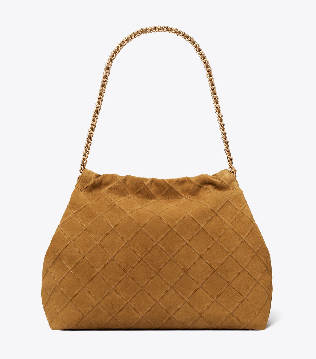 Tory Burch Fleming Soft Suede Hobo Bag - Chicory Brown