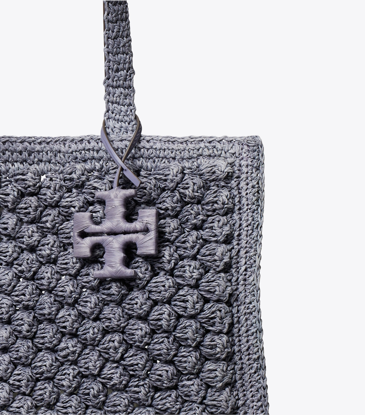 Tory Burch Small Ella Hand-Crocheted Popcorn Tote - Gray