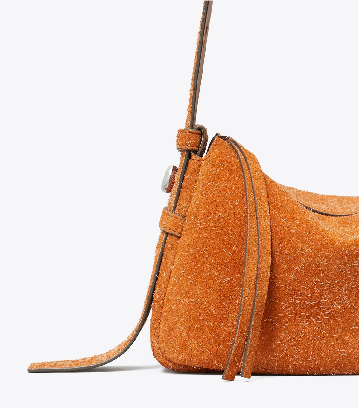 Tory Burch Small Brushed Suede Shoulder Bag - Rough Rust