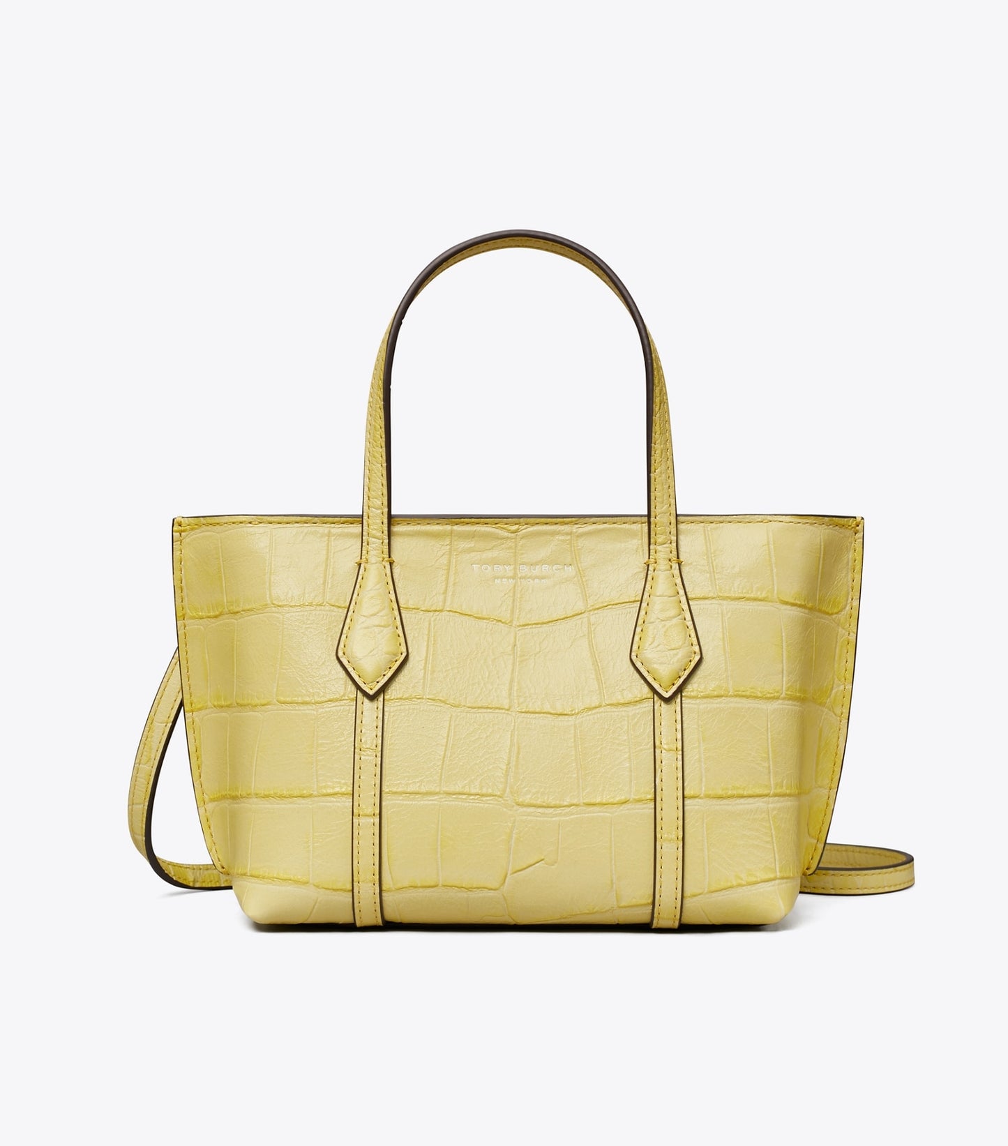 Tory Burch Mini Perry Embossed Tote - Yellow Sky