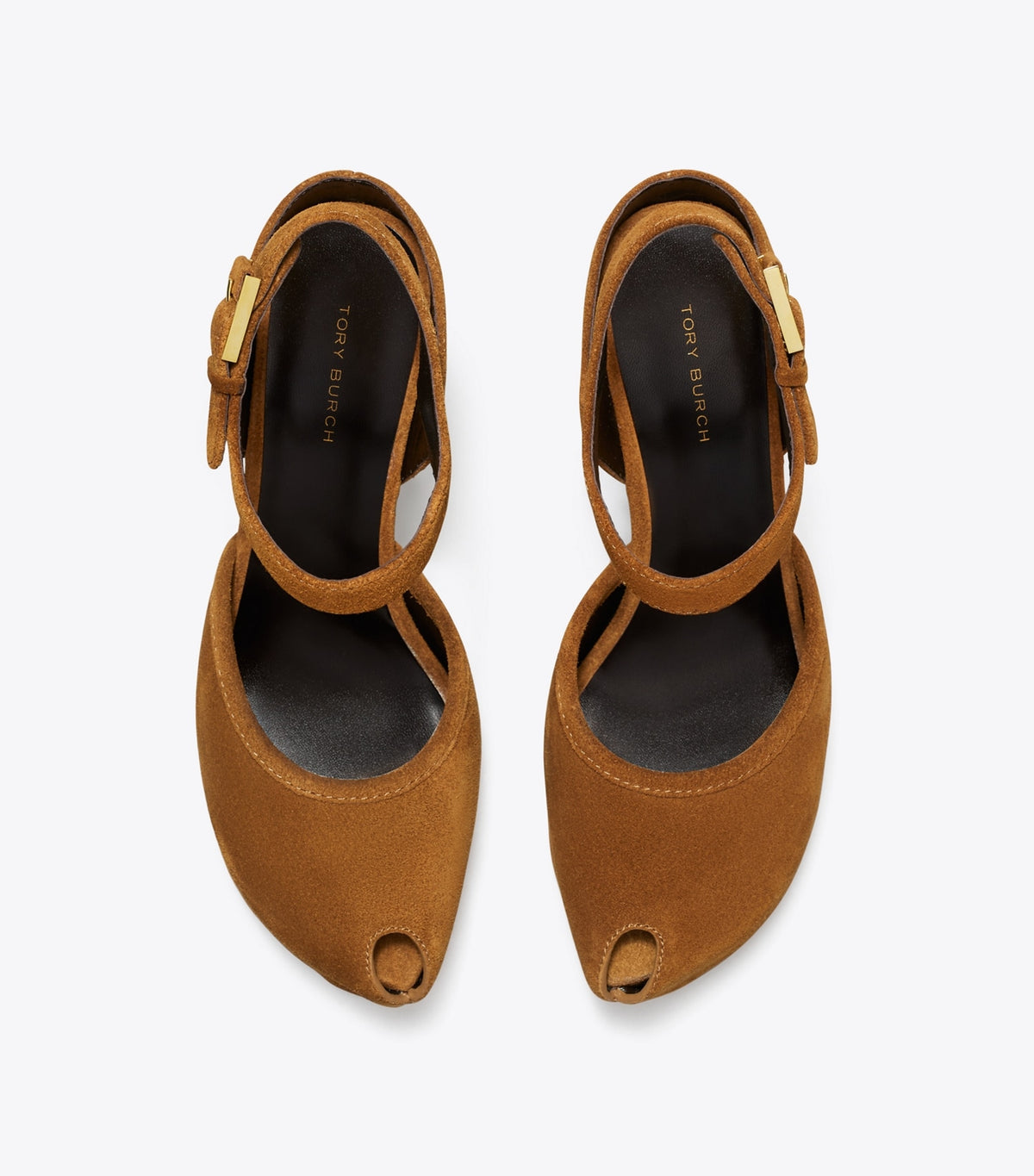 Tory Burch Peep-Toe Platform Sandal - Caramel