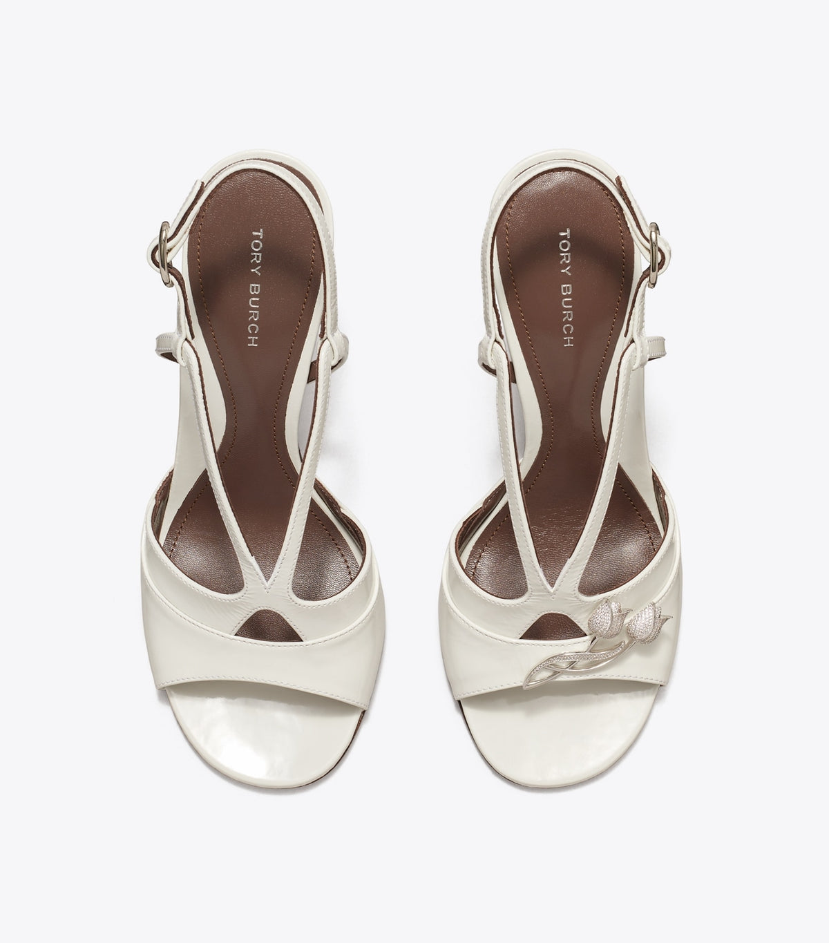Tory Burch Twisted Heel Sandal - Marshmallow