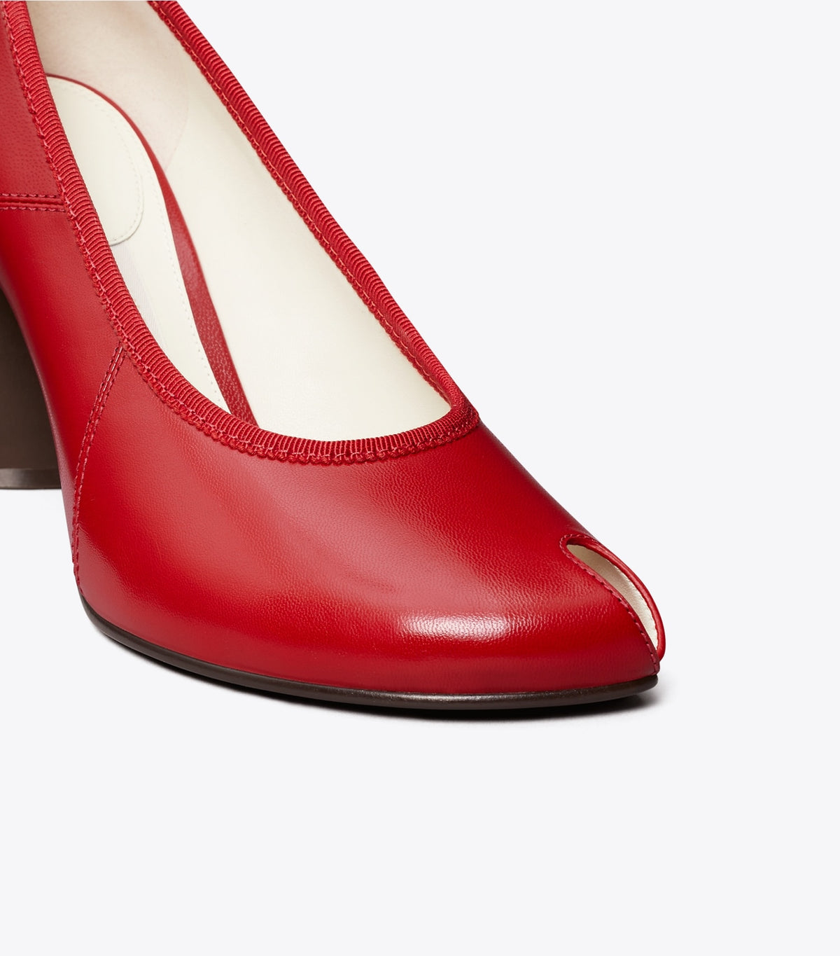 Tory Burch Peep-Toe Pump - Red Sky