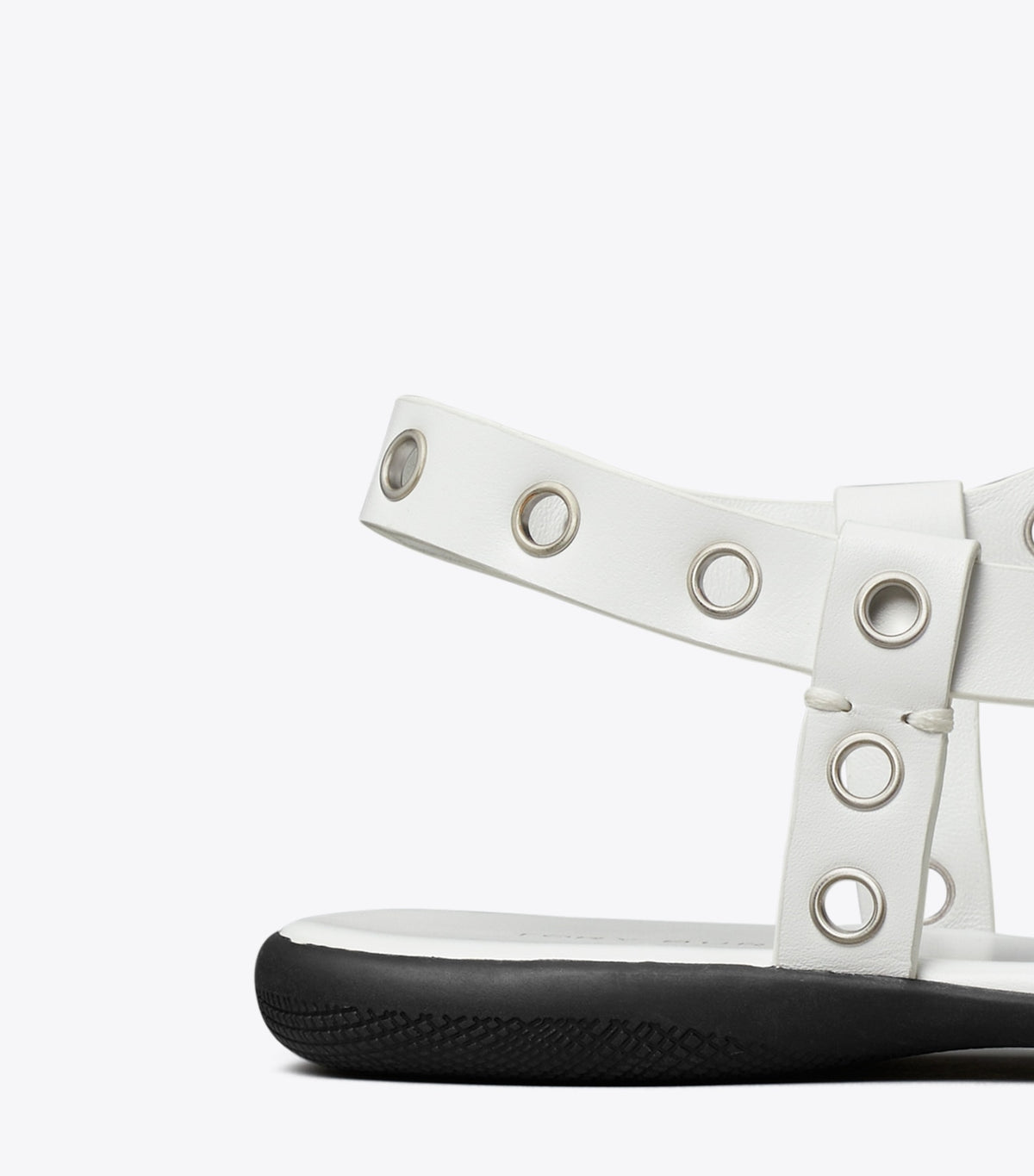 Tory Burch Eyelet Toe Ring Sandal - Cloud / Silver