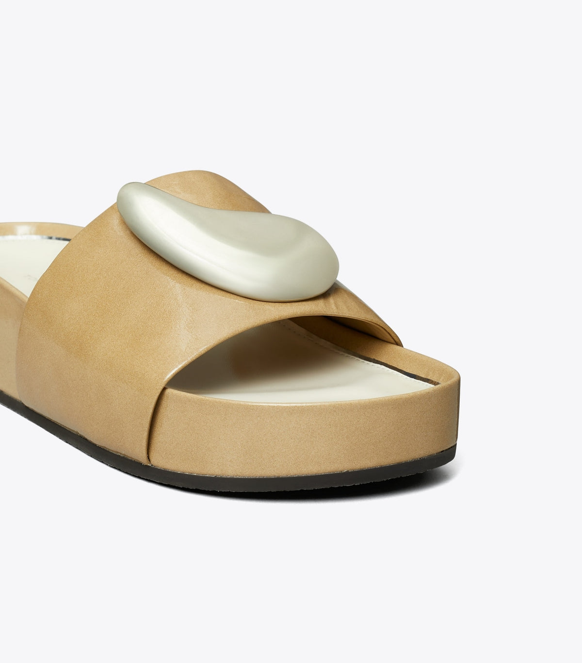 Tory Burch Patos Platform Slide - Chateau Gray / Silver