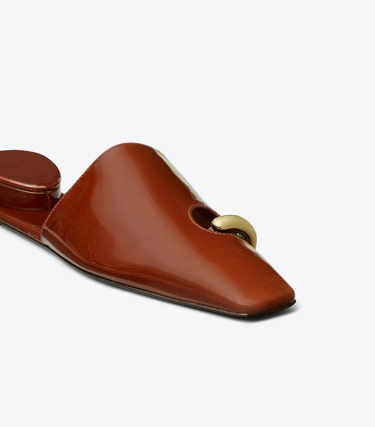 Tory Burch Pierced Mule - Russet Brown / Gold