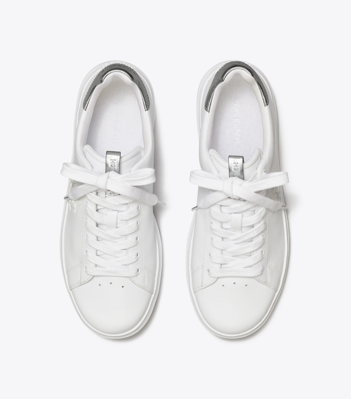 Tory Burch Howell Court Sneaker - Titanium White / Silver