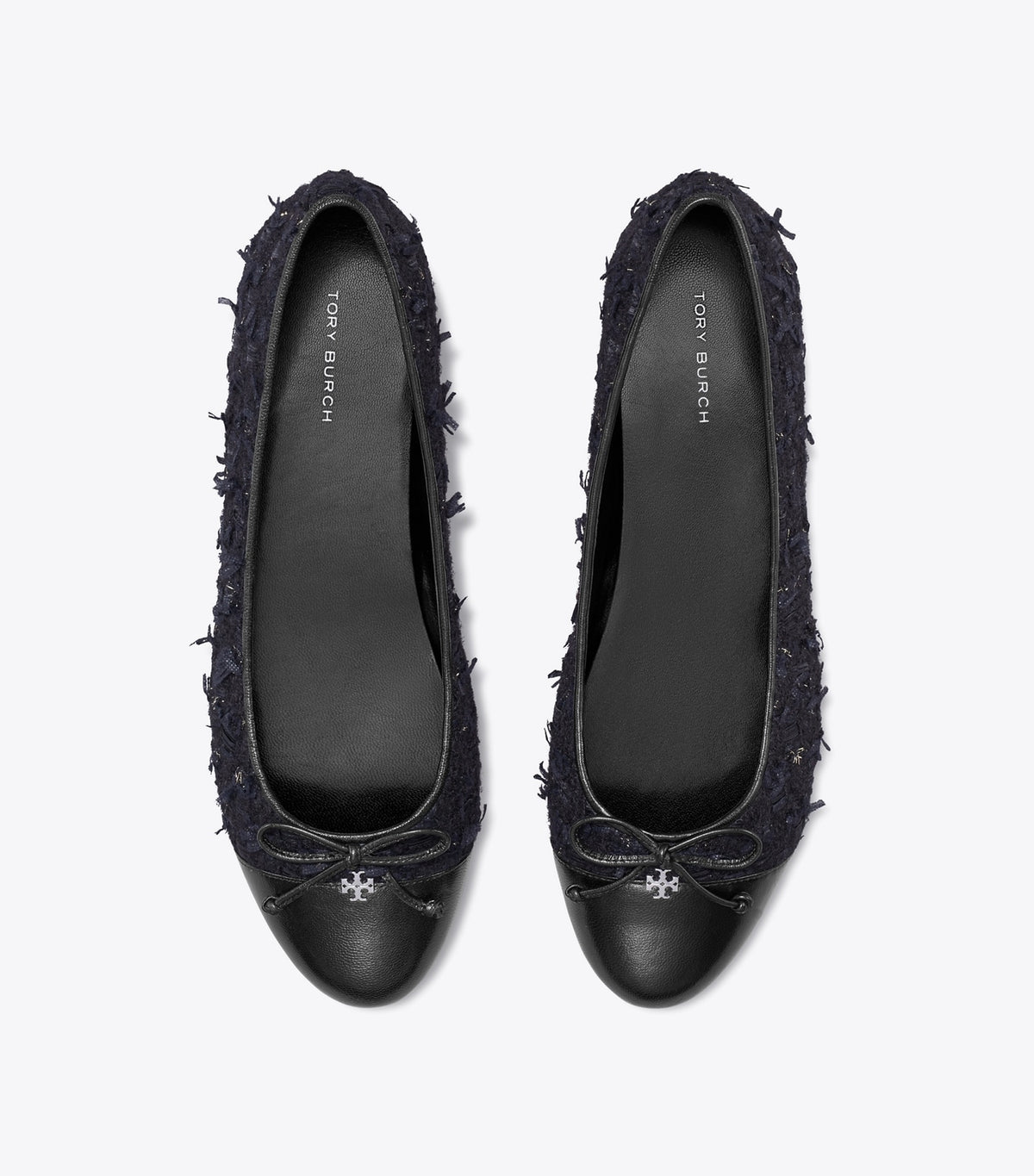 Tory Burch Cap-Toe Ballet - Midnight Navy / Perfect Black