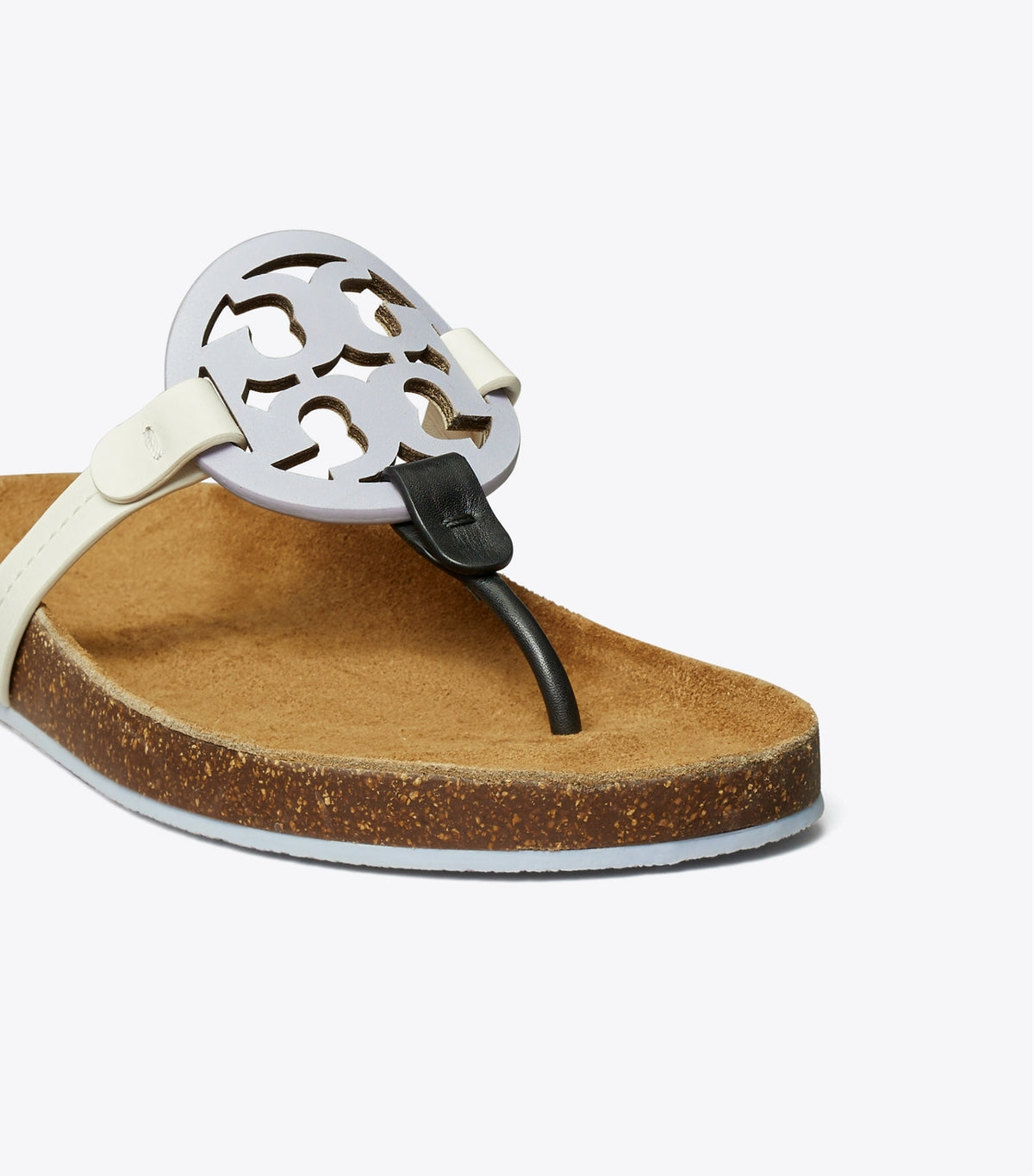 Tory Burch Miller Cloud Sandal - Spring Lavender / Perfect Black / New Iv
