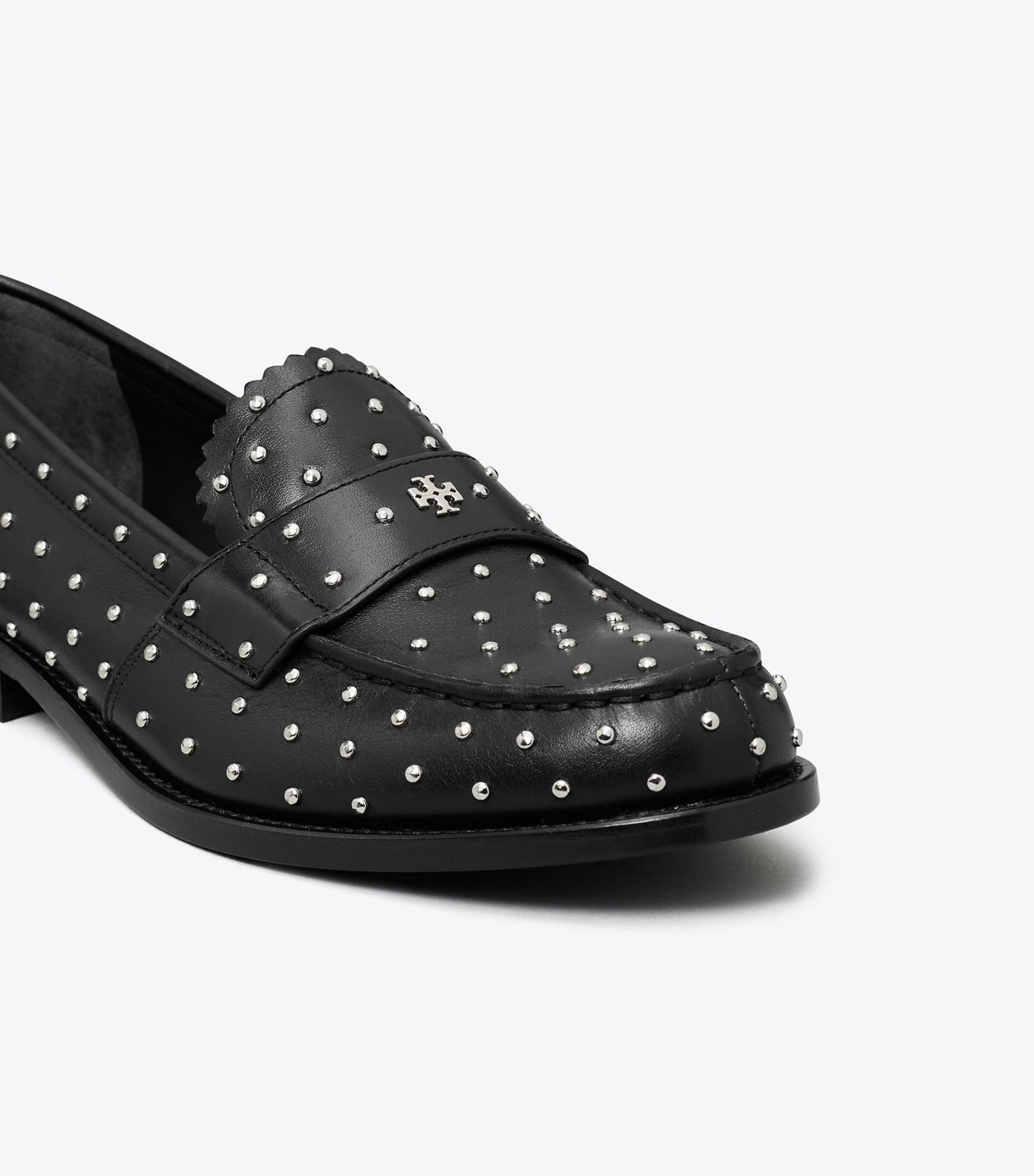Tory Burch Studded Classic Loafer - Perfect Black / Silver