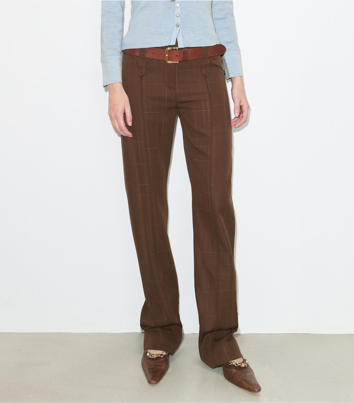 Tory Burch Wool Pant - Chocolate