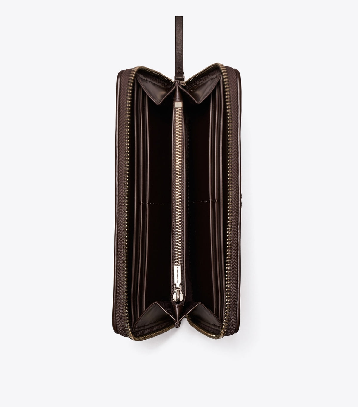 Tory Burch Kira Diamond Quilt Pavé Zip Continental Wallet - Cocoa
