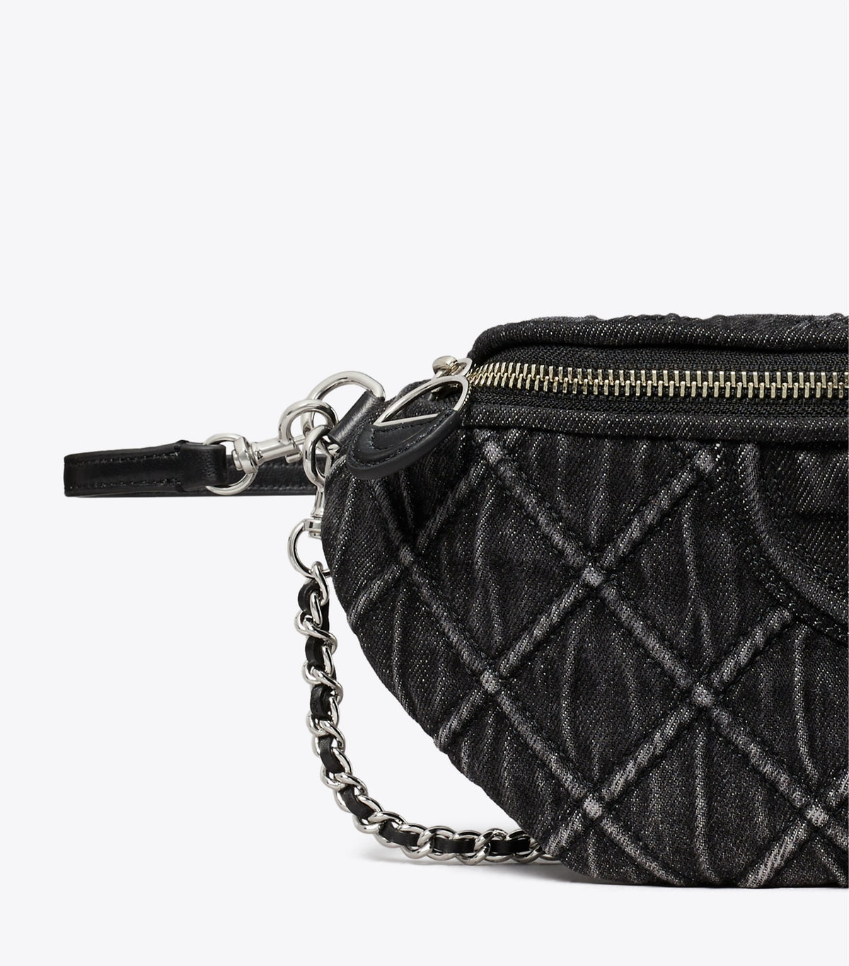 Tory Burch Fleming Denim Belt Bag - Black
