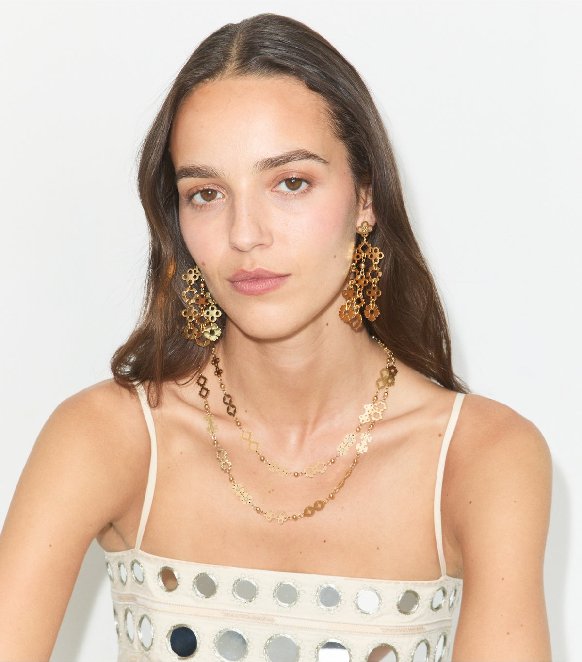 Tory Burch Long Forget Me Not Necklace - Tory Gold