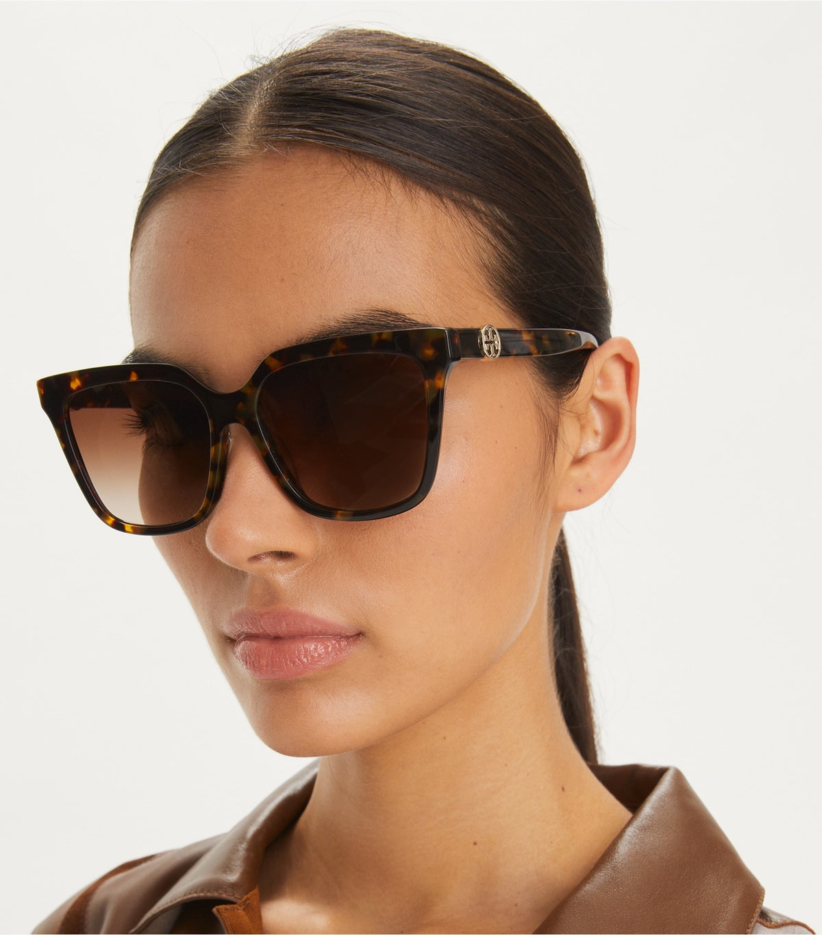 Tory Burch Miller Oversized Square Sunglasses - Navy Gradient/Dark Blue