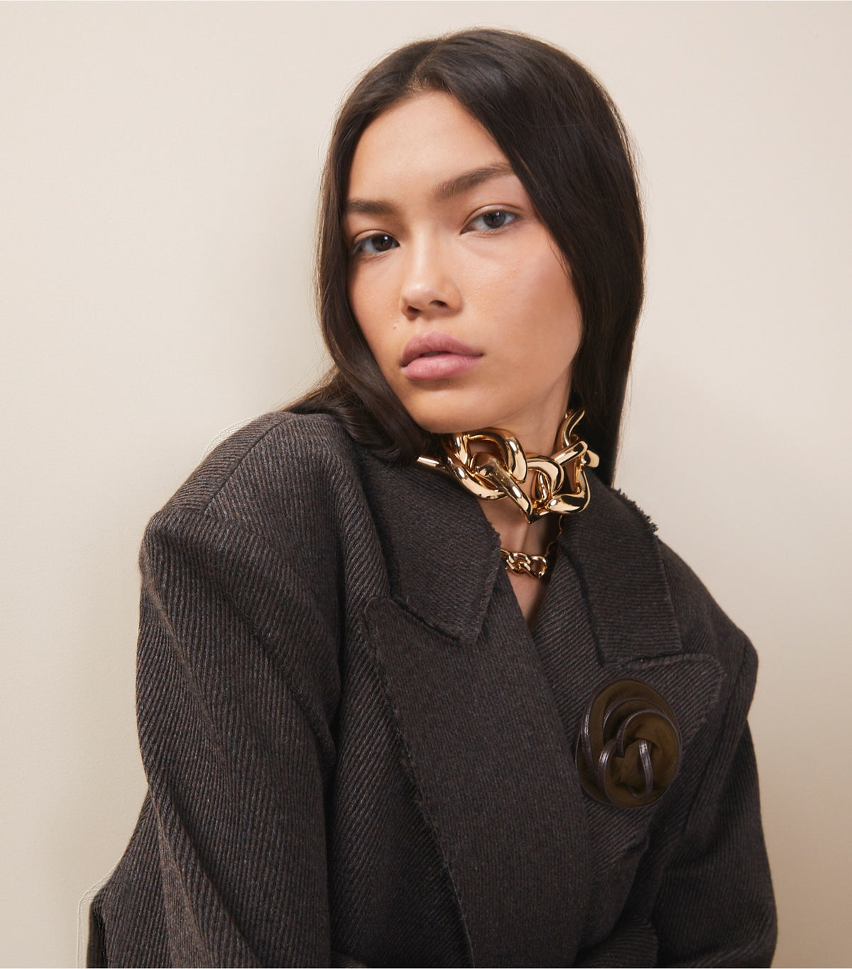 Tory Burch Wishbone Statement Necklace - Tory Gold
