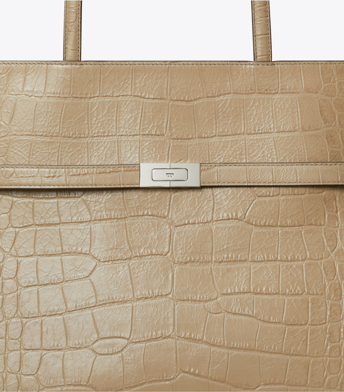 Tory Burch Lee Radziwill Embossed Tote - Ginger Leaf