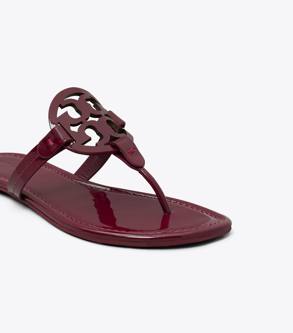 Tory Burch Miller Patent Sandal - Dark Raspberry