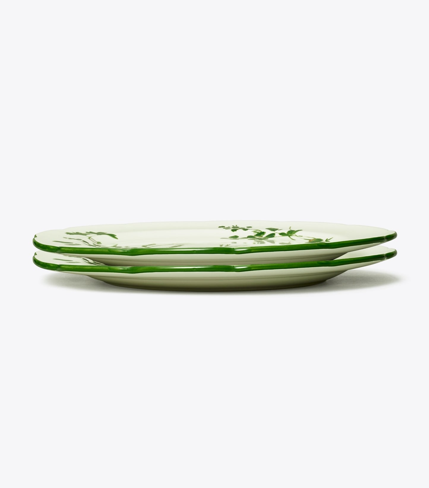 Tory Burch Happy Times Dinner Plate, Set Of 2 - New Ivory / Green