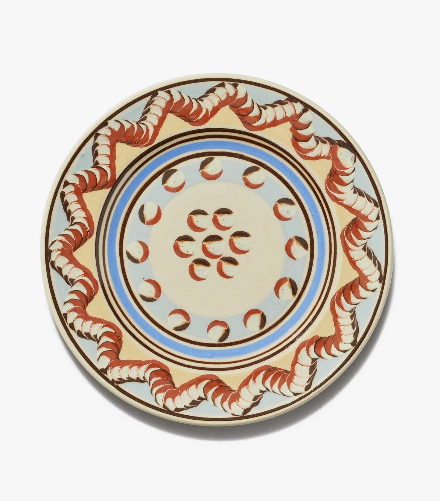 Tory Burch Mochaware Salad Plate, Set of 4 - Brown / Blue