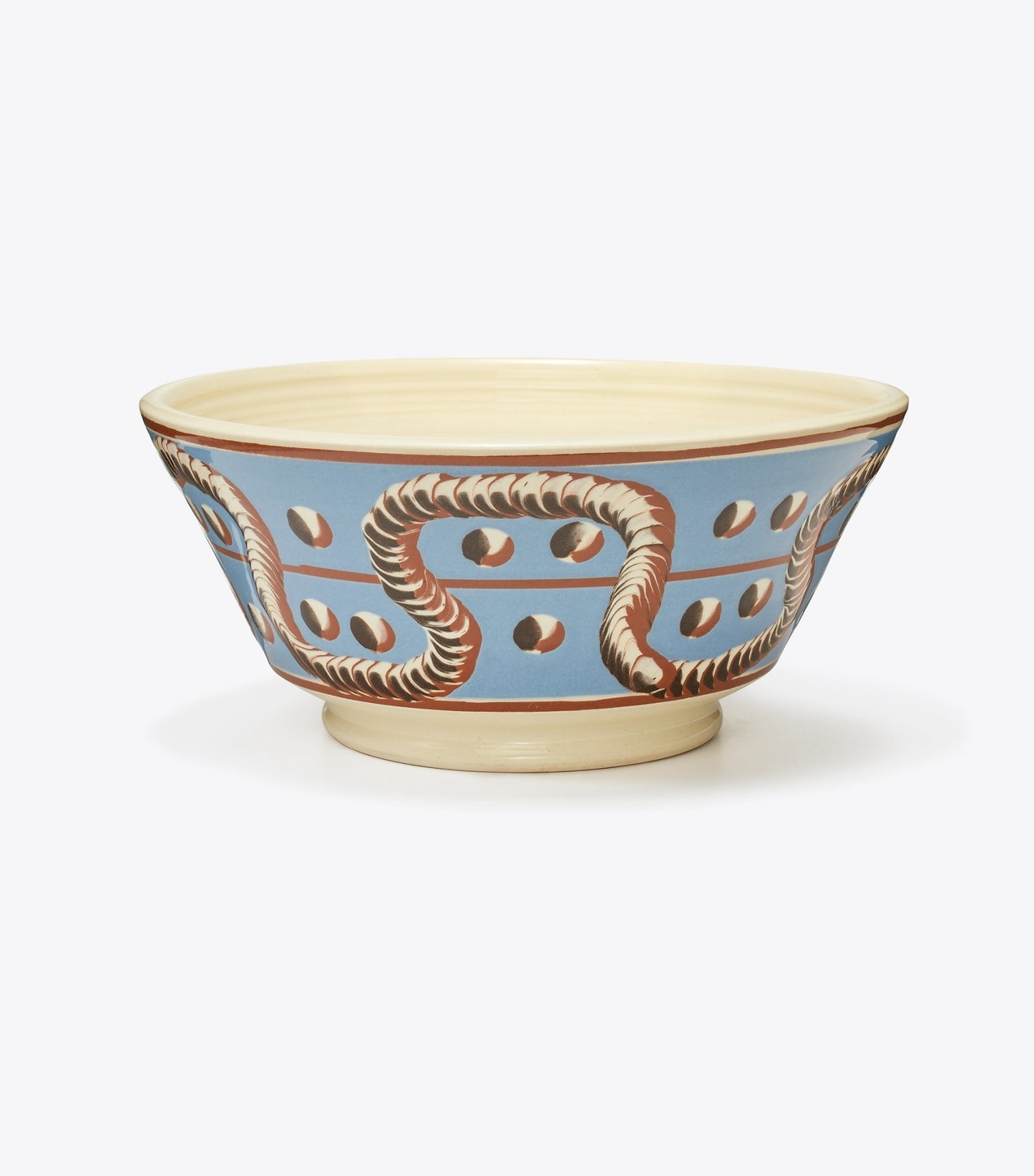 Tory Burch Mochaware Serving Bowl - Blue Multi