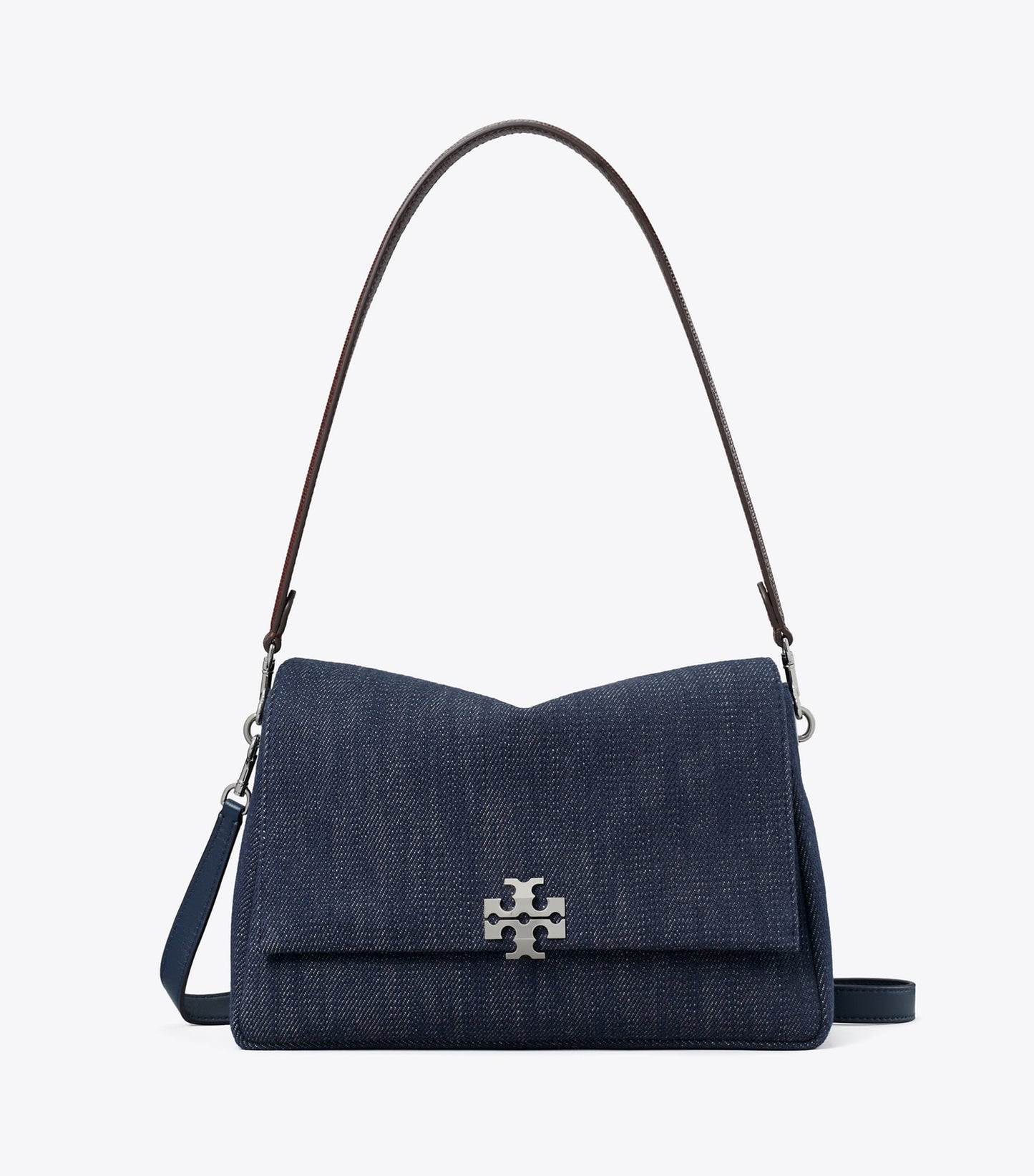 Tory Burch Charlie Denim Shoulder Bag - Midnight
