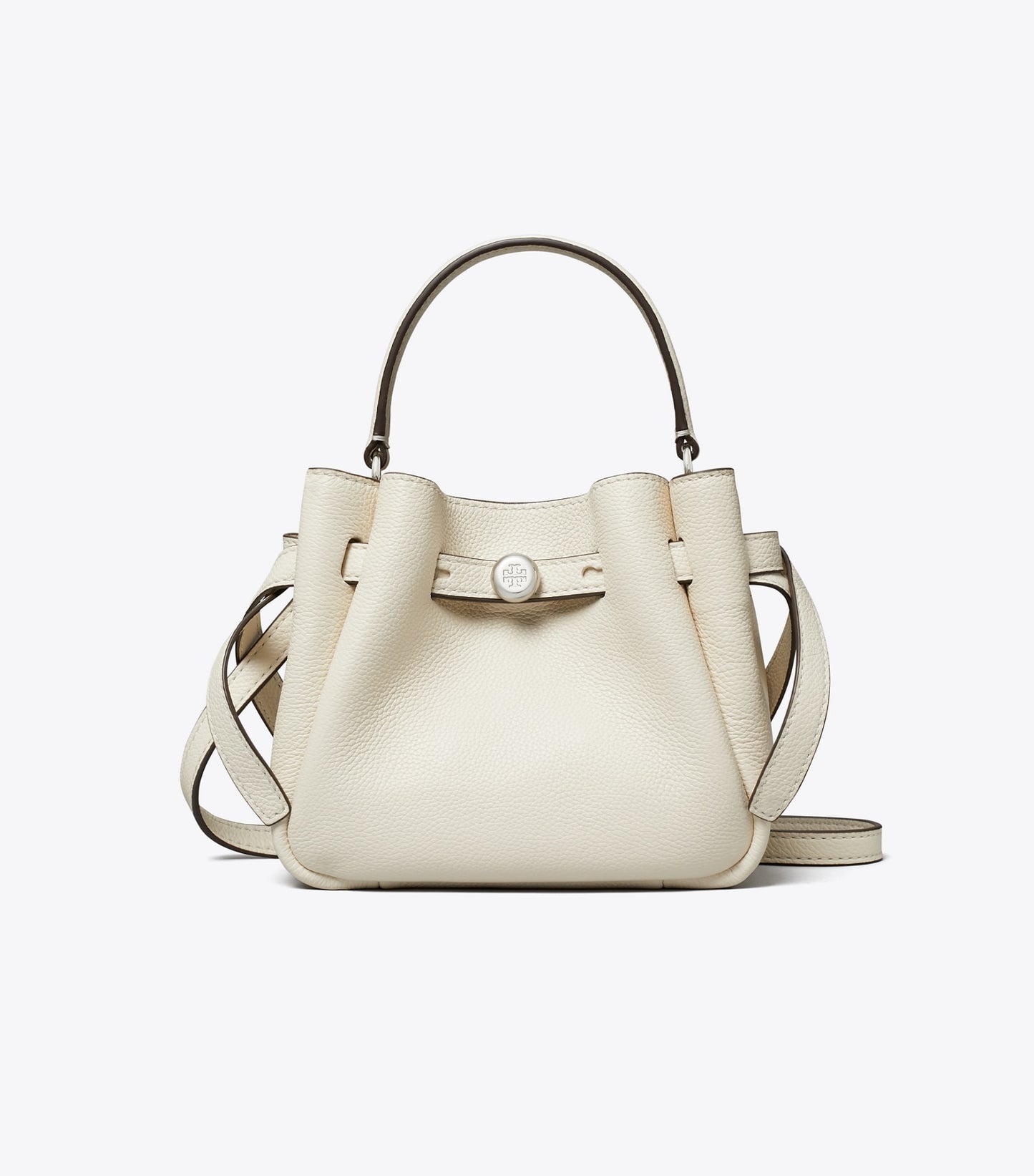 Tory Burch Mini Romy Bucket Bag - Light Cream