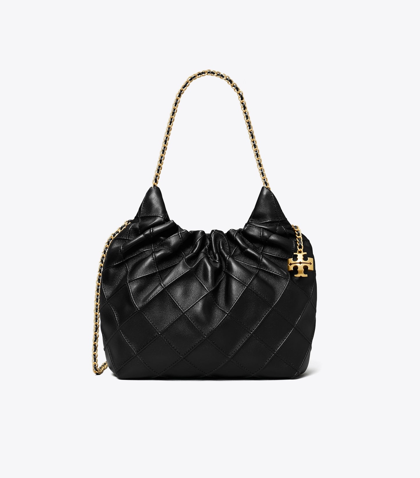 Tory Burch Mini Fleming Soft Hobo Bag - Black