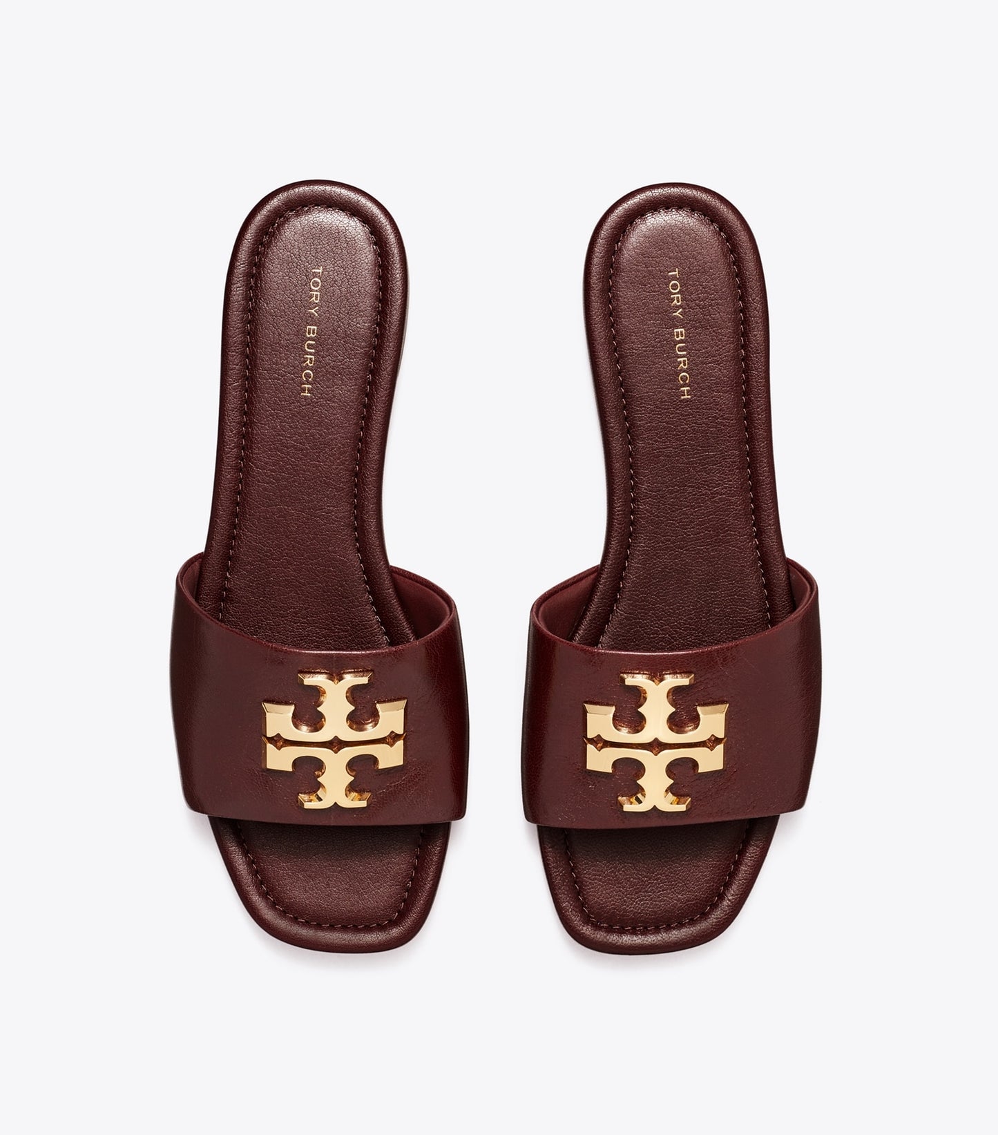 Tory Burch Eleanor Slide - Dark Carmine / Gold
