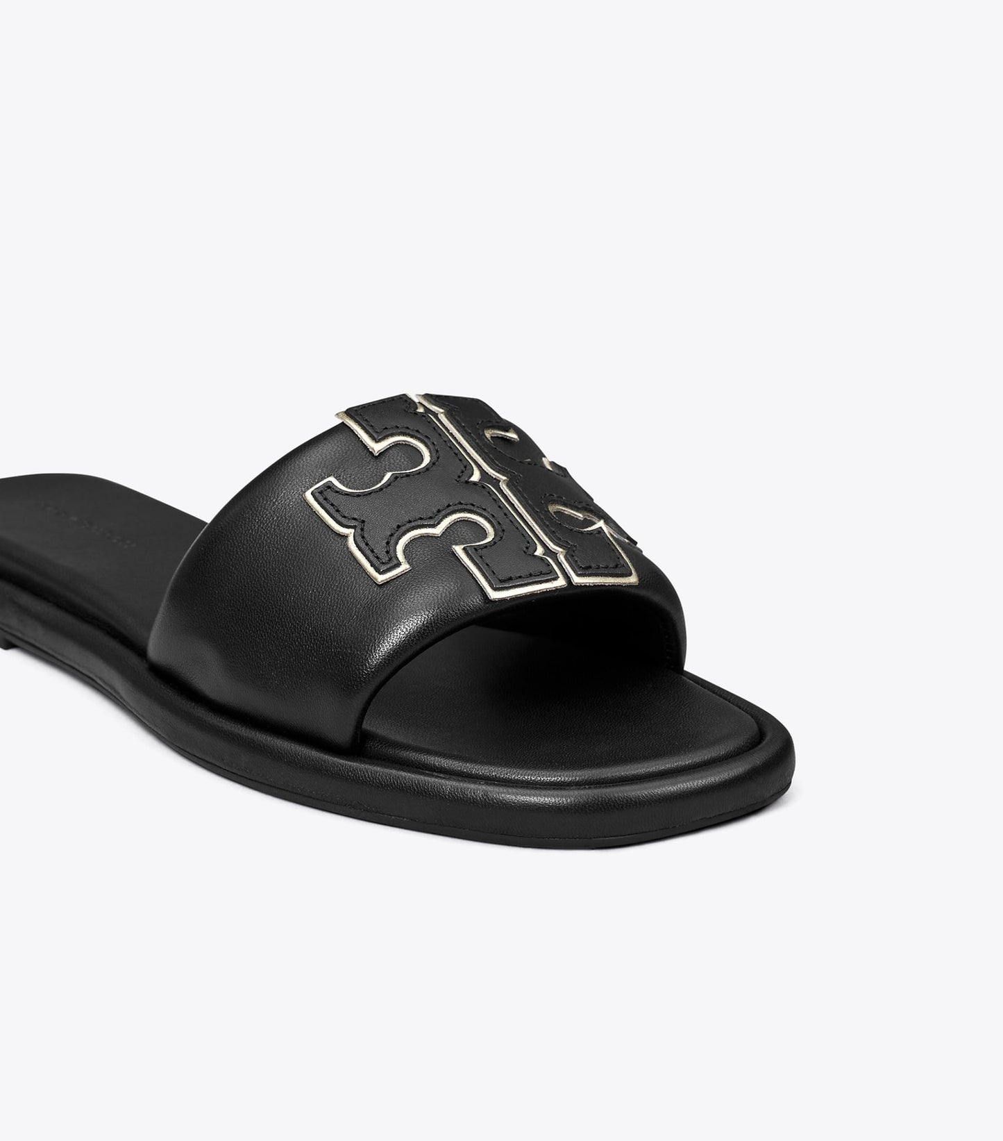 Tory Burch Double T Sport Slide - Perfect Black / Gold