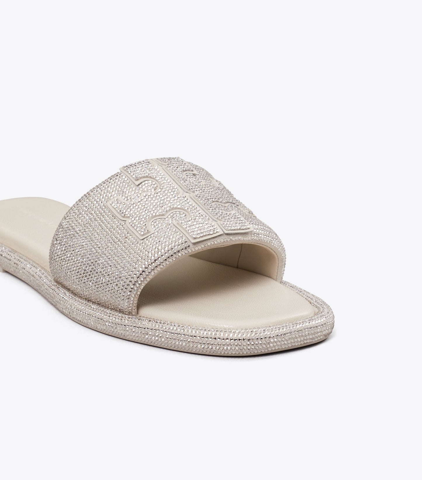 Tory Burch Pavé Double T Sport Slide - Pearl