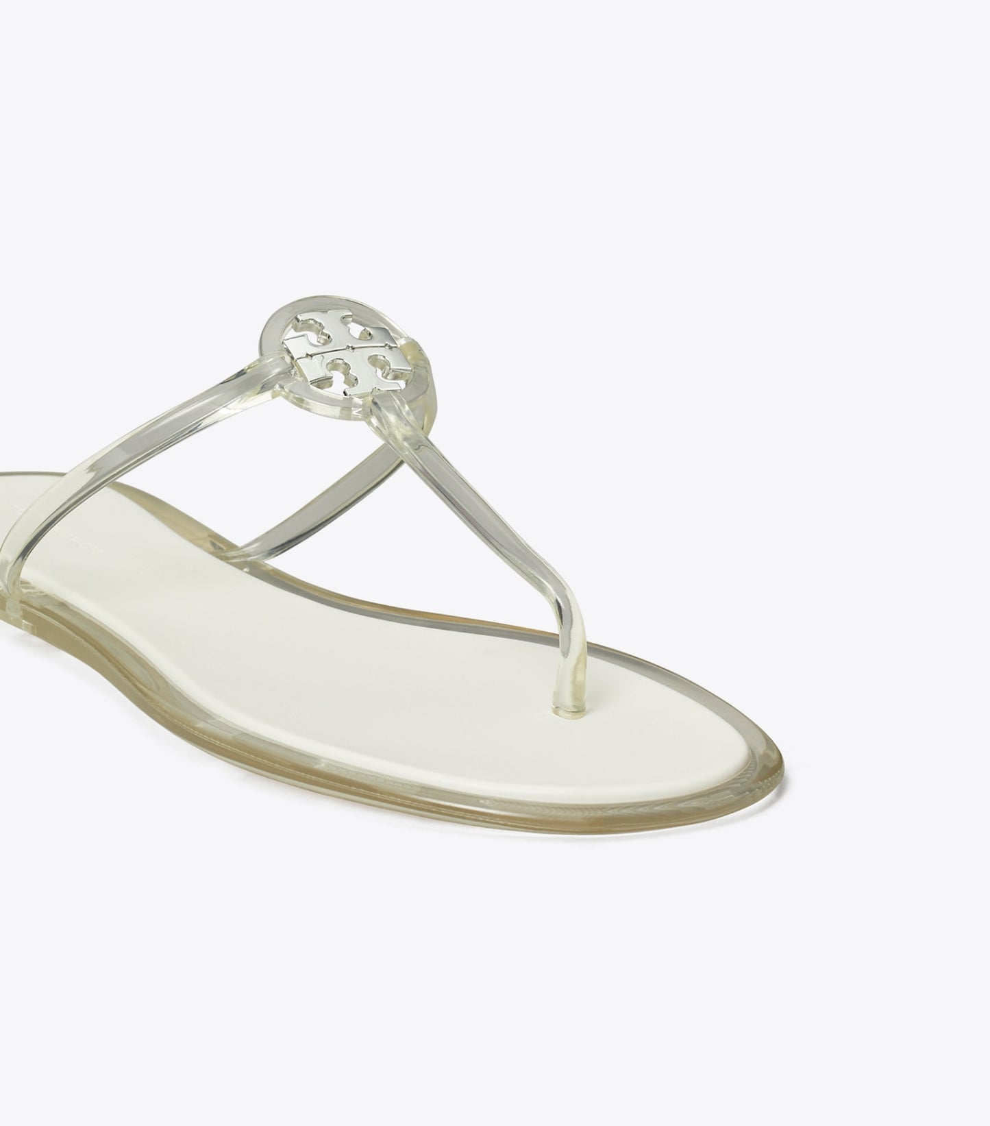 Tory Burch Mini Miller Jelly Sandal - Clear / Silver