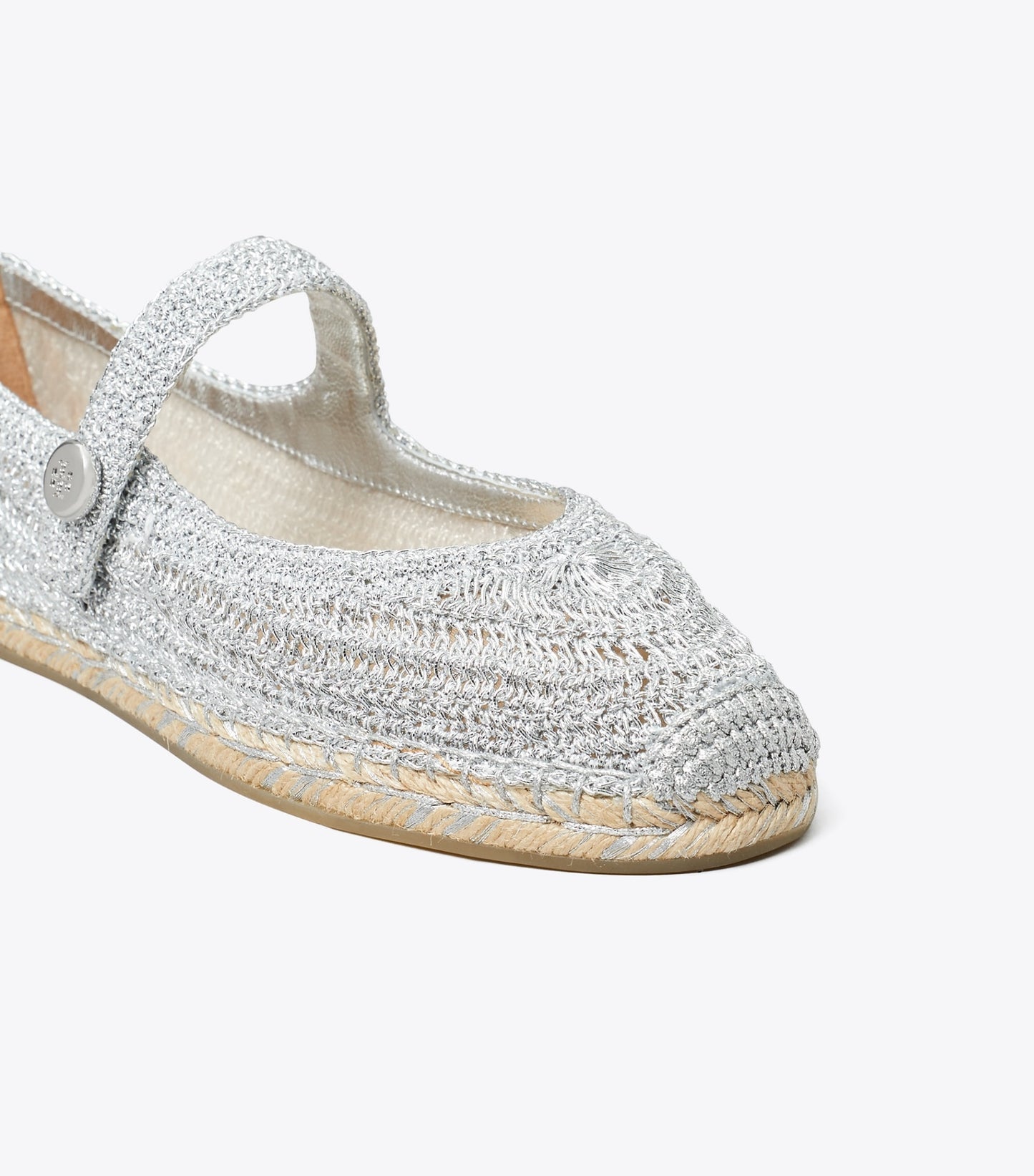 Tory Burch Romy Mary Jane Espadrille - Silver