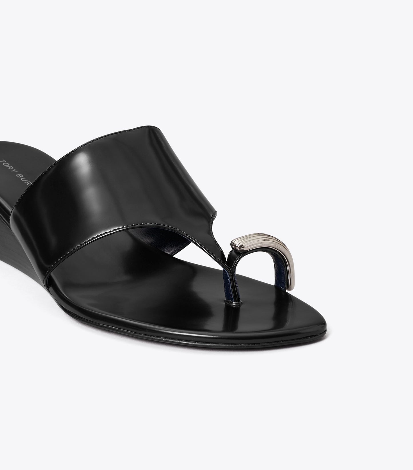 Tory Burch Pierced Wedge Sandal - Perfect Black