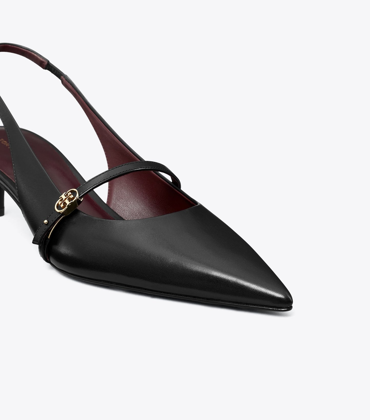 Tory Burch Double T Buckle Mary Jane Slingback - Perfect Black / Perfect Black