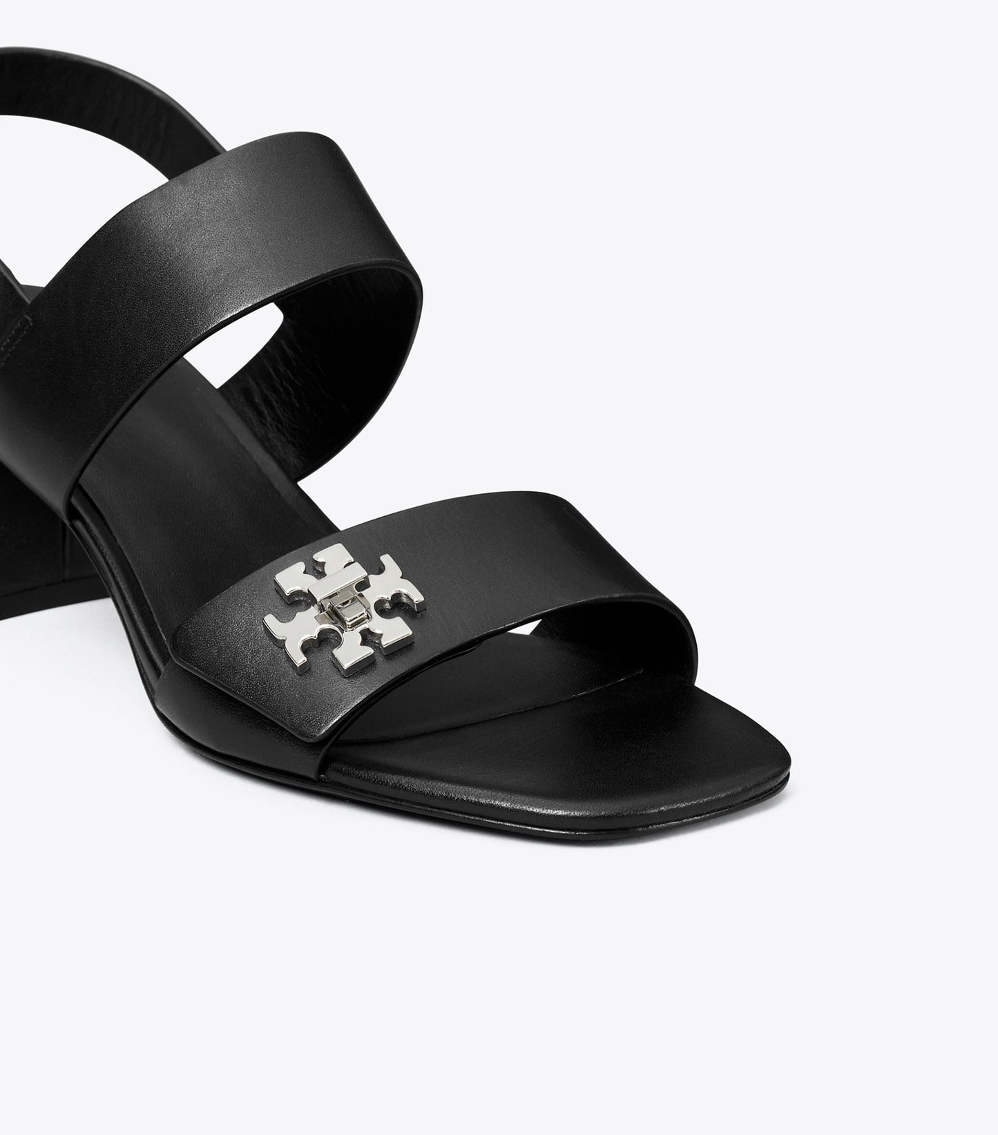 Tory Burch Turnlock Heeled Sandal - Perfect Black