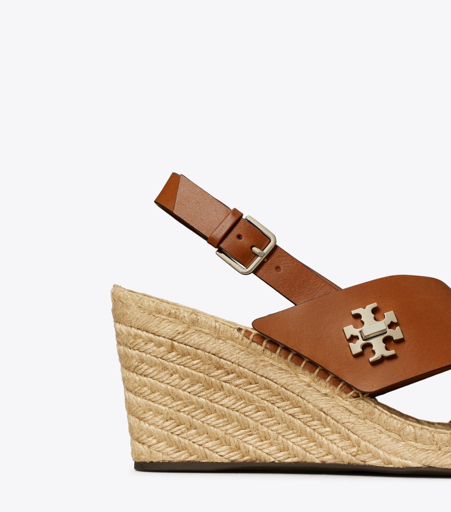 Tory Burch Turnlock Wedge Espadrille - Classic Cuoio