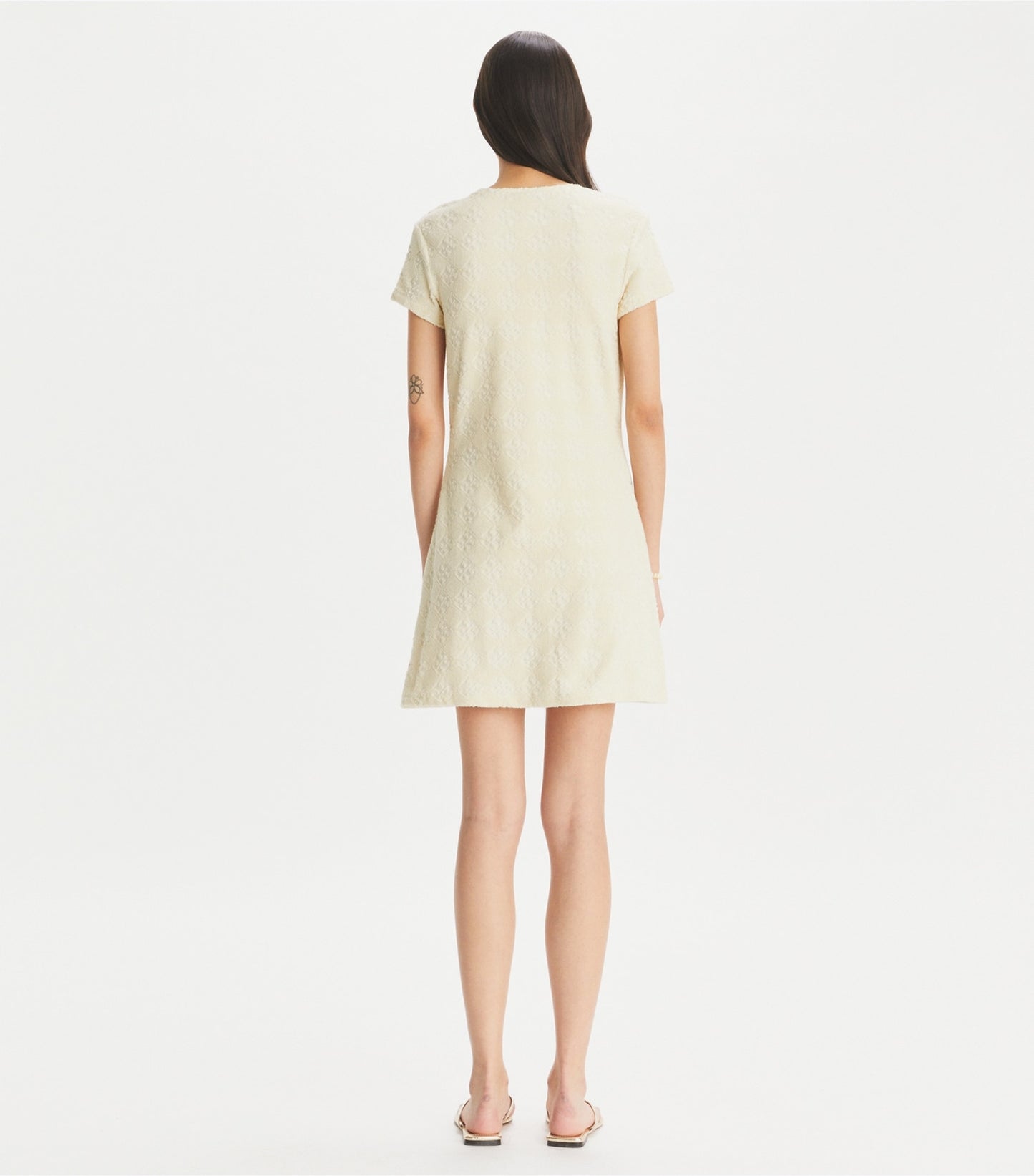 Tory Burch Terry Jacquard Logo Shirtdress - New Ivory