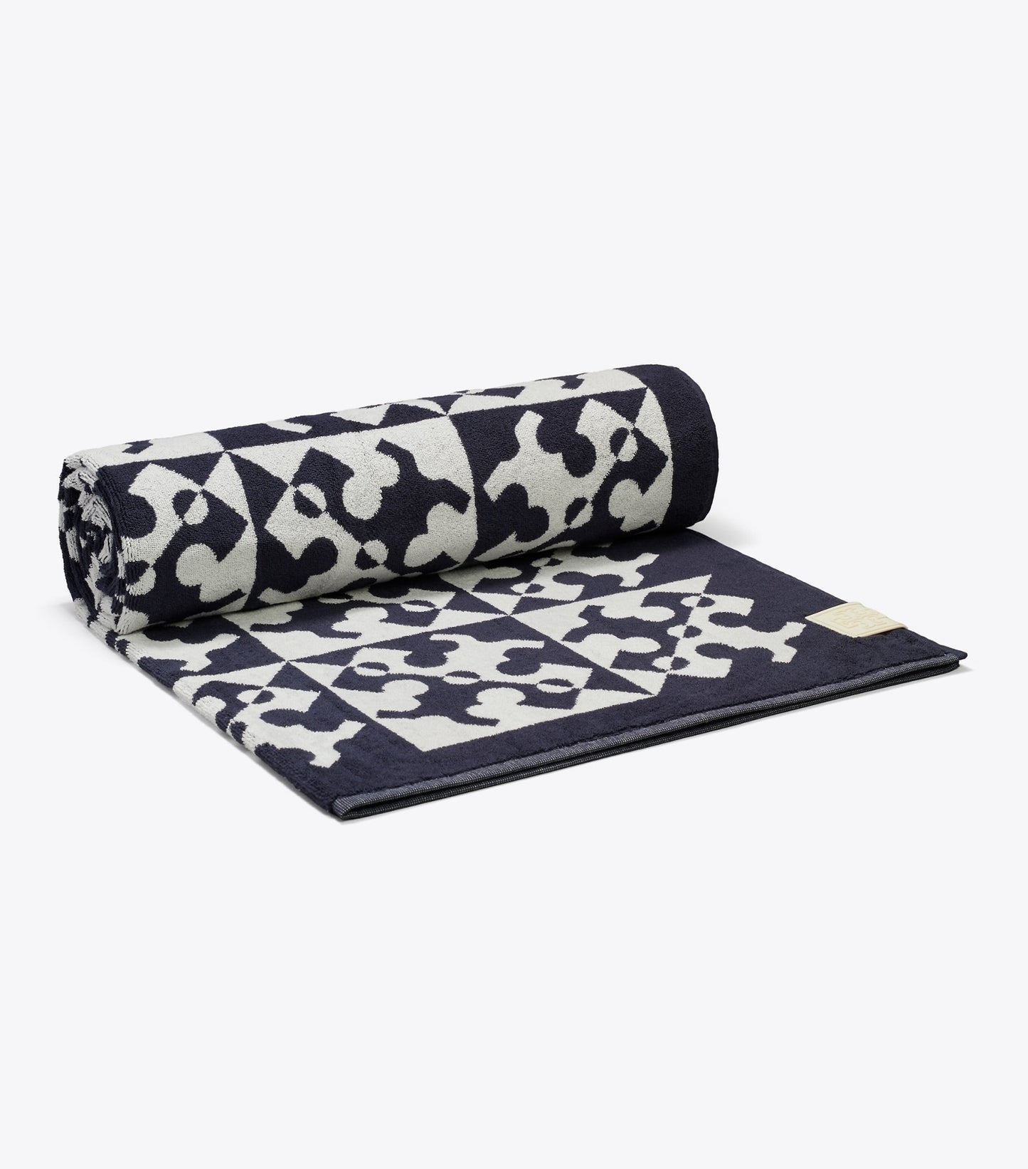 Tory Burch Diagonal T Jacquard Towel - Navy