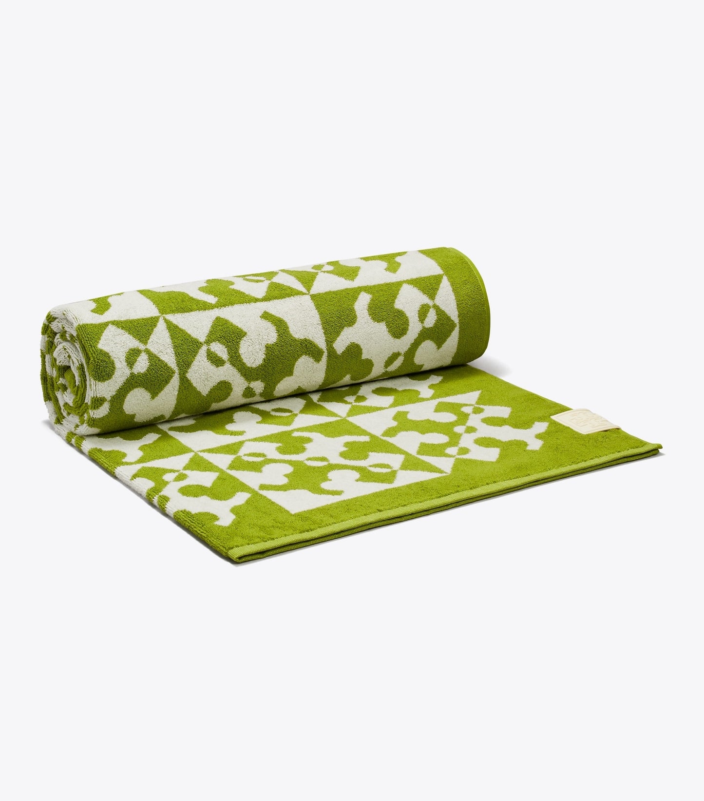 Tory Burch Diagonal T Jacquard Towel - Green