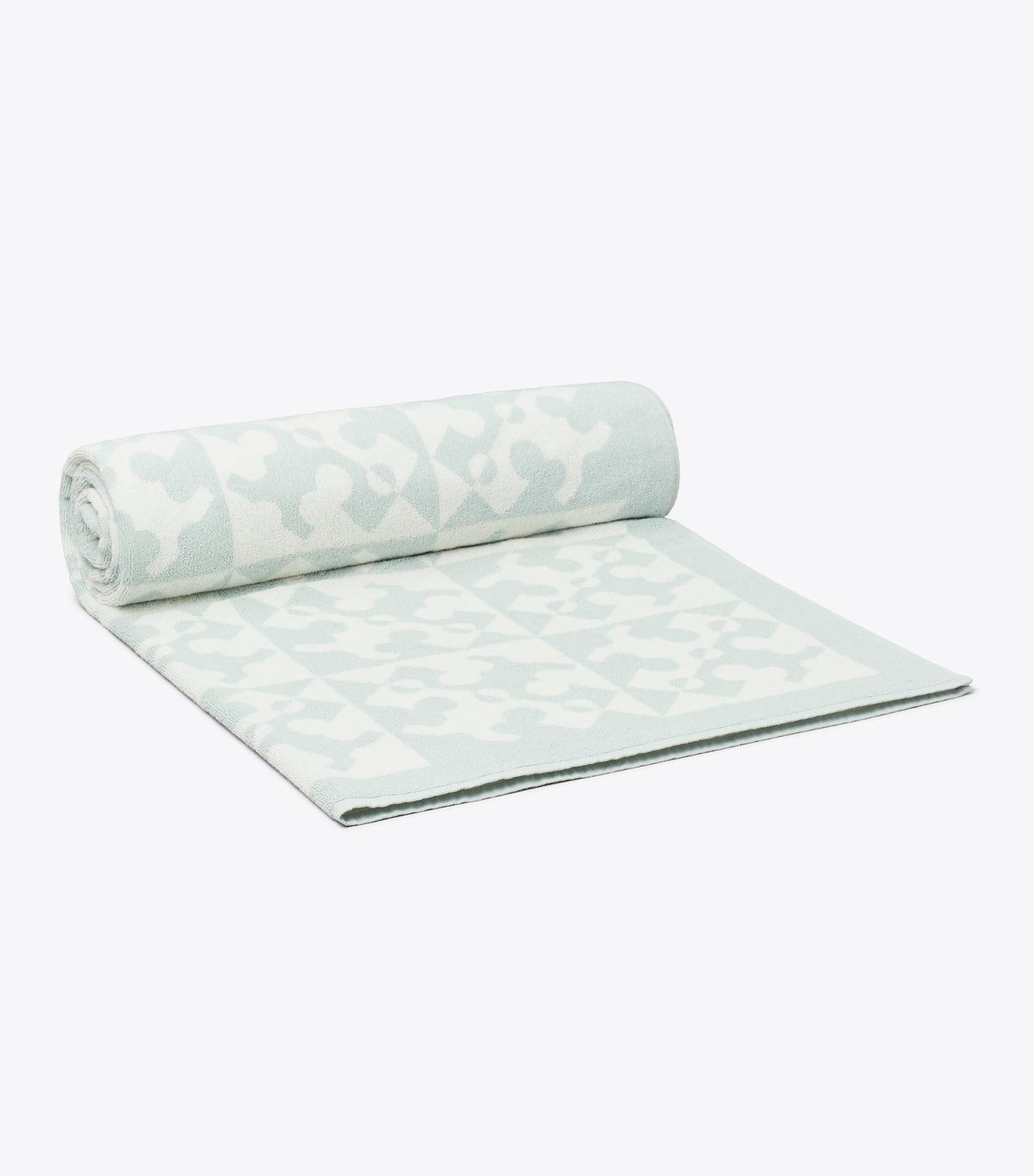 Tory Burch Diagonal T Jacquard Towel - Light Blue