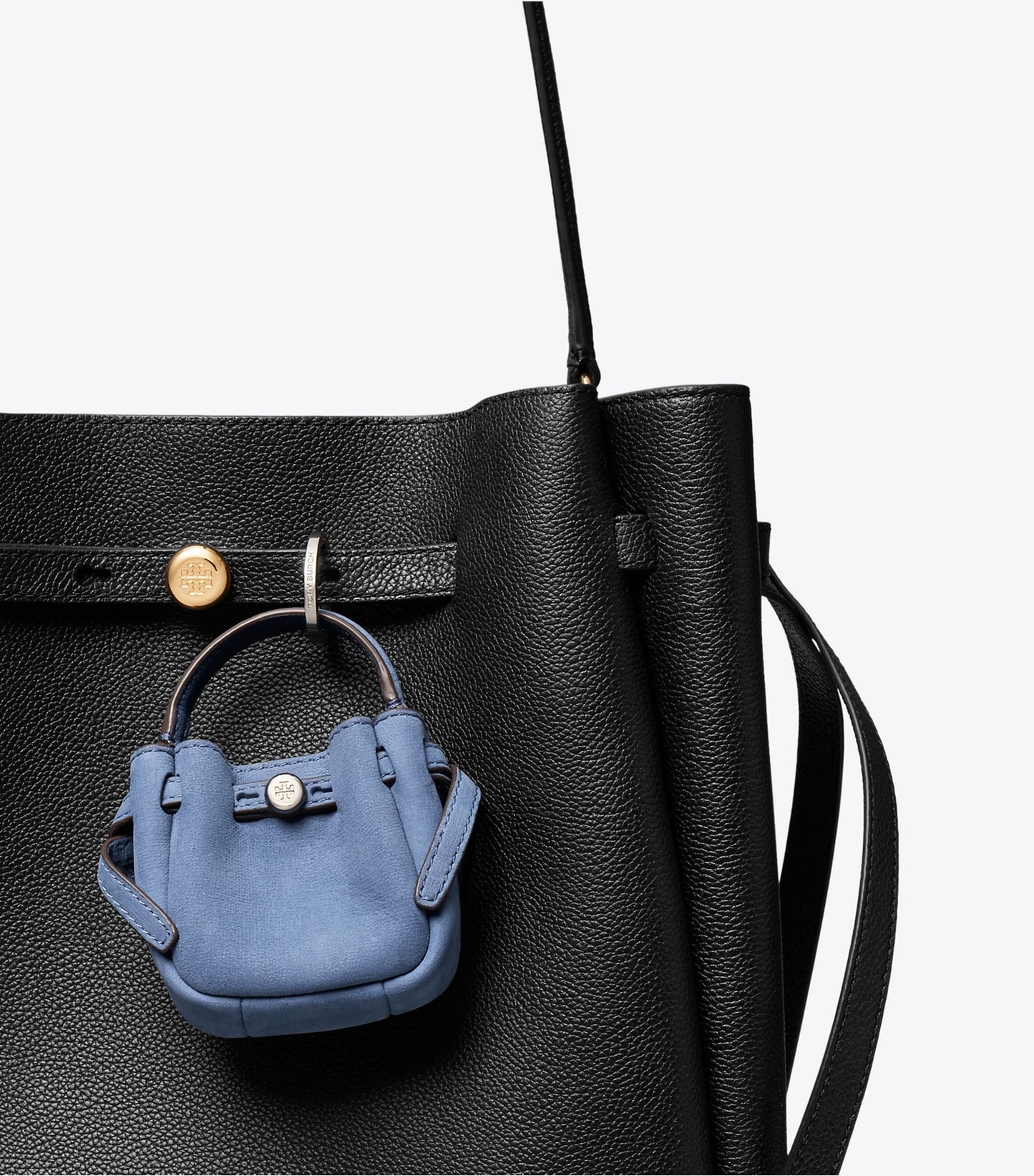 Tory Burch Romy Bucket Bag Charm - Soft Blue