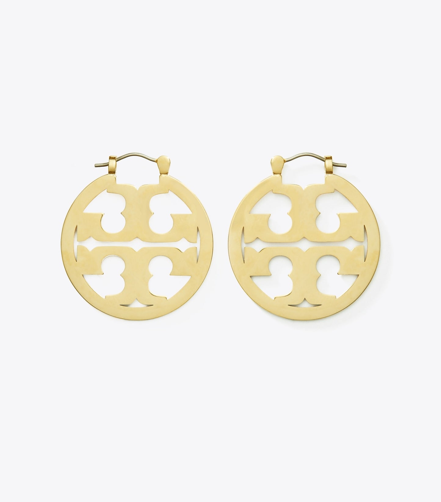 Tory Burch Small Icon Hoop Earrings - Tory Gold