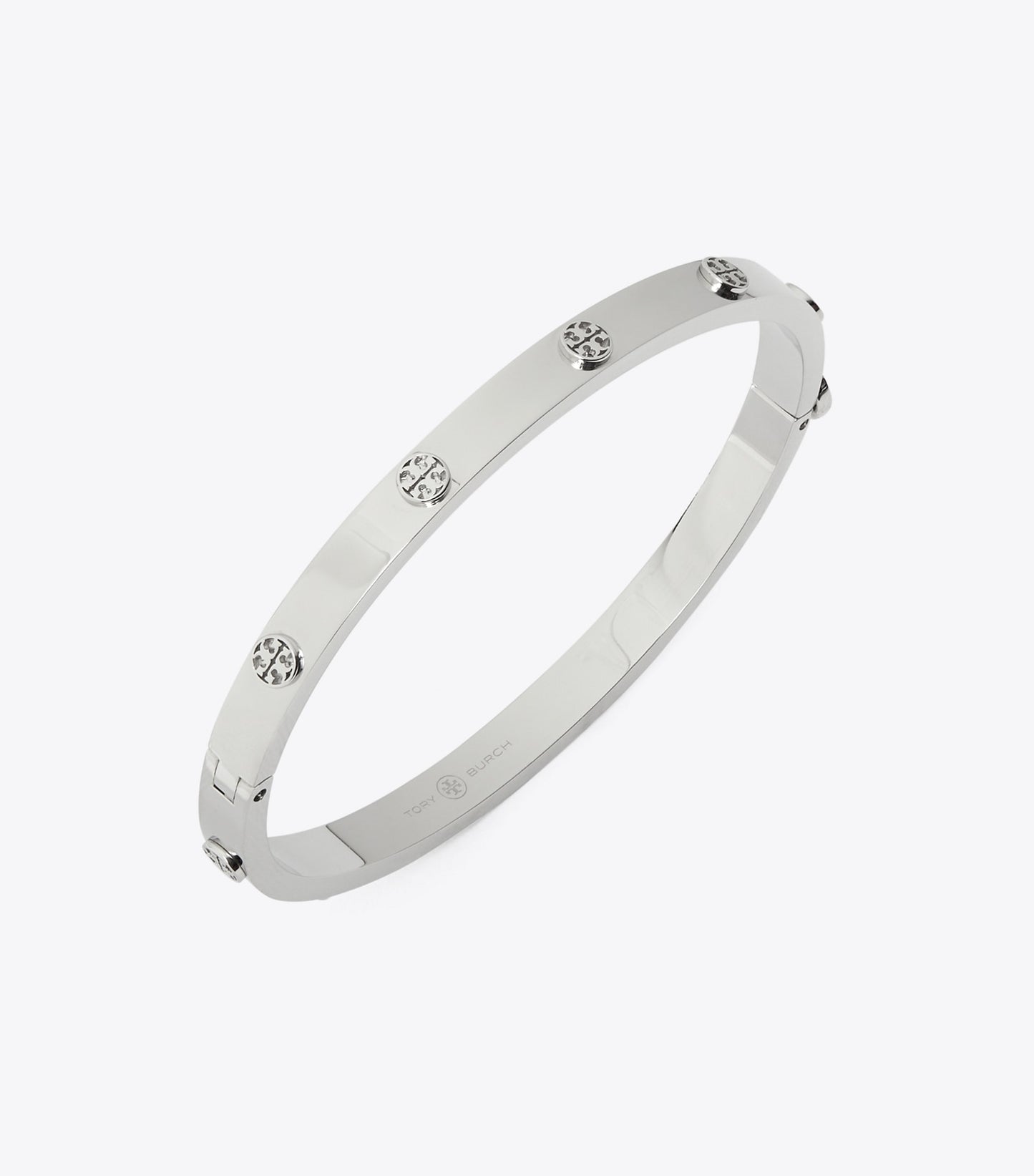 Tory Burch Icon Thin Hinge Bracelet - Tory Silver