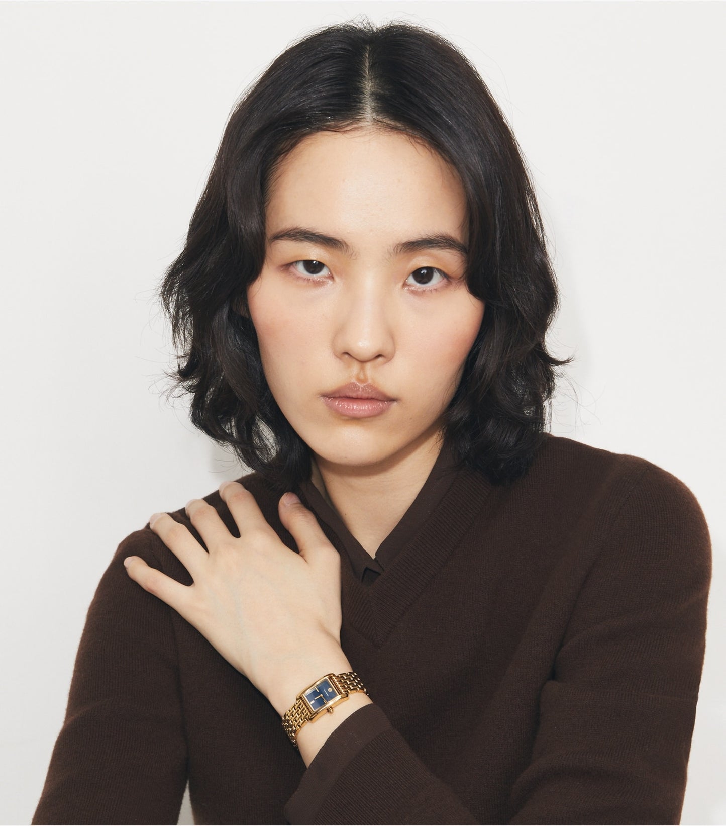Tory Burch Small Eleanor Watch - Navy/Gold