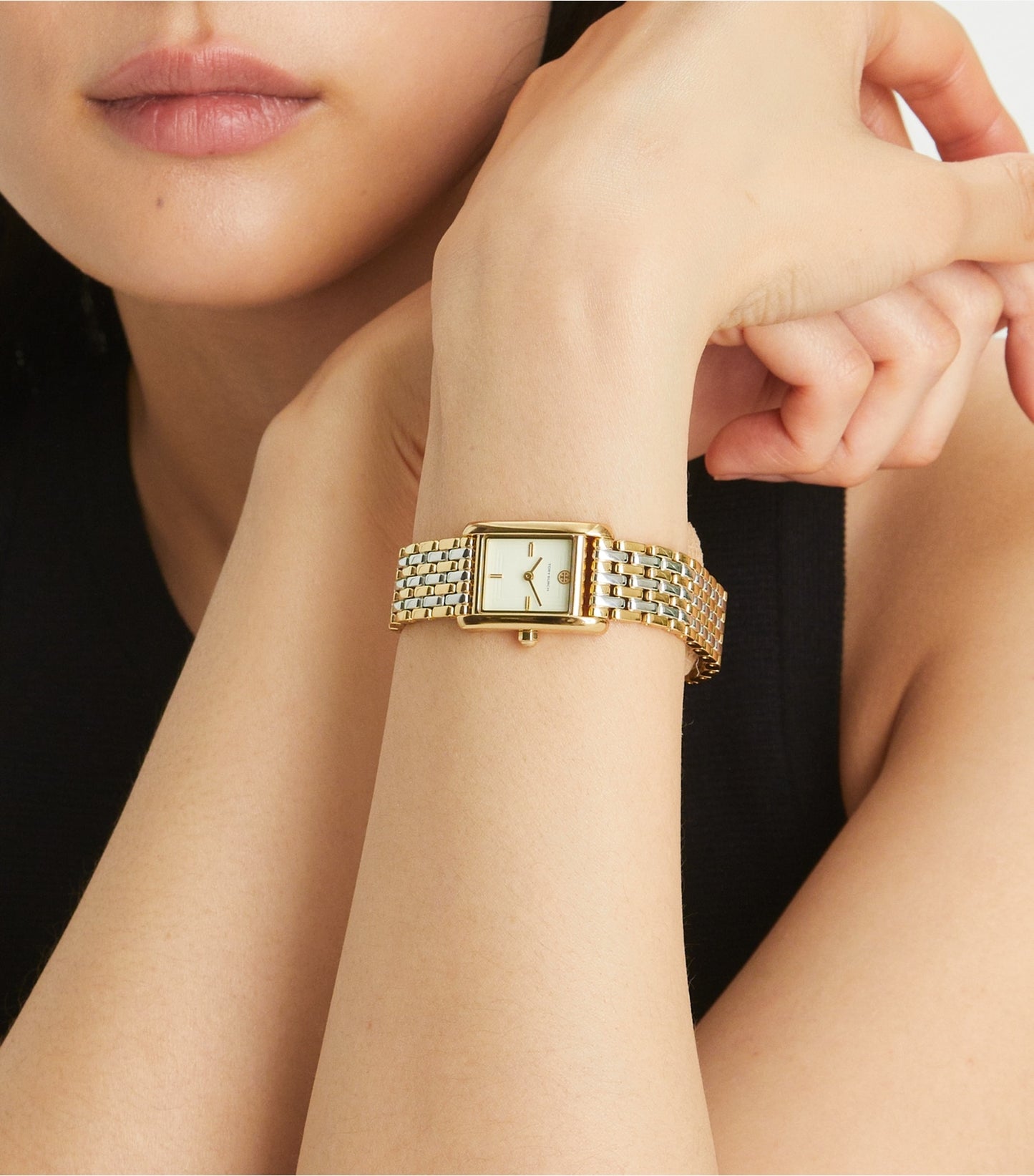 Tory Burch Small Eleanor Watch - Ivory / Two-Tone