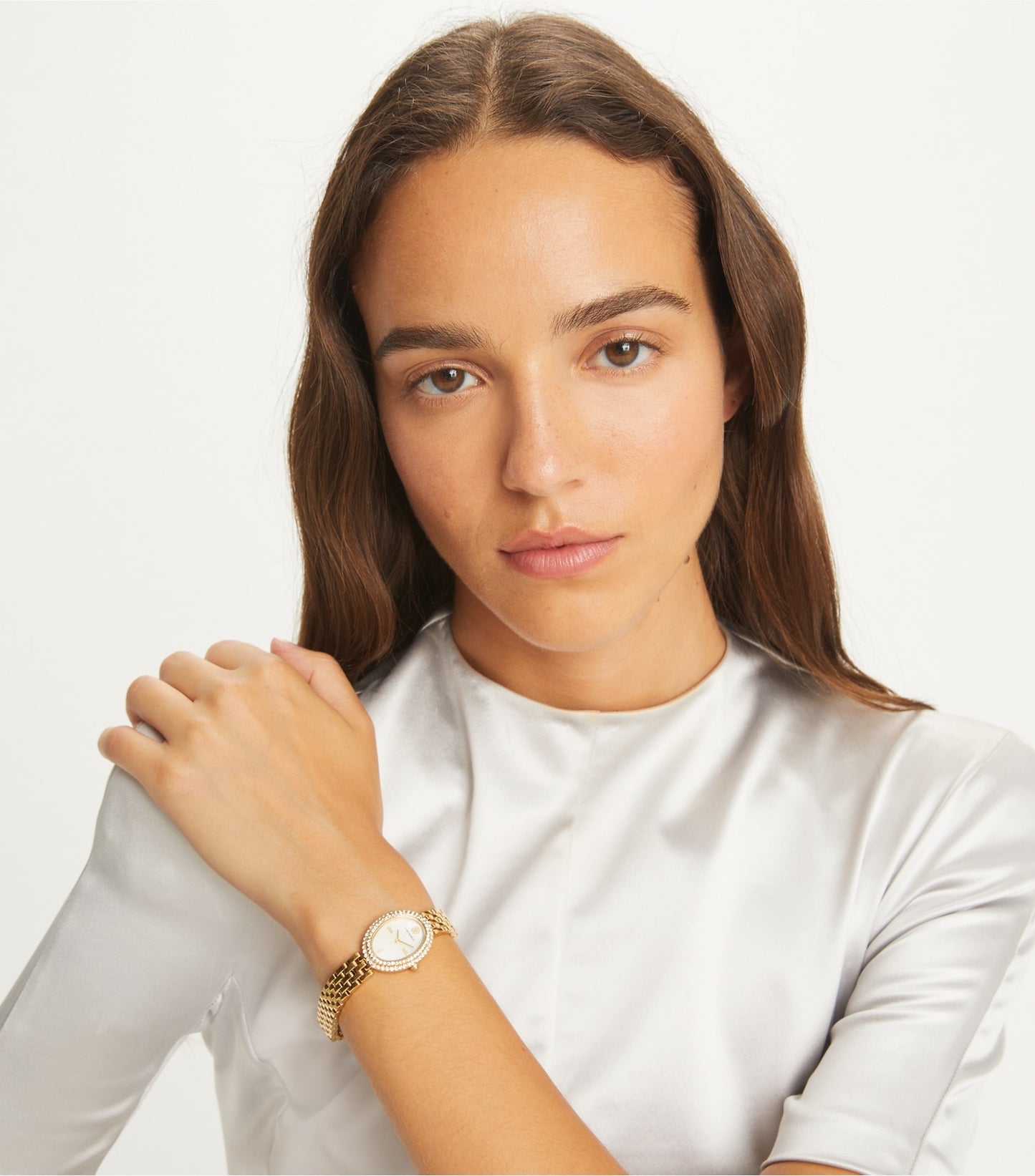 Tory Burch Oval Watch - Mop/Stones/Gold
