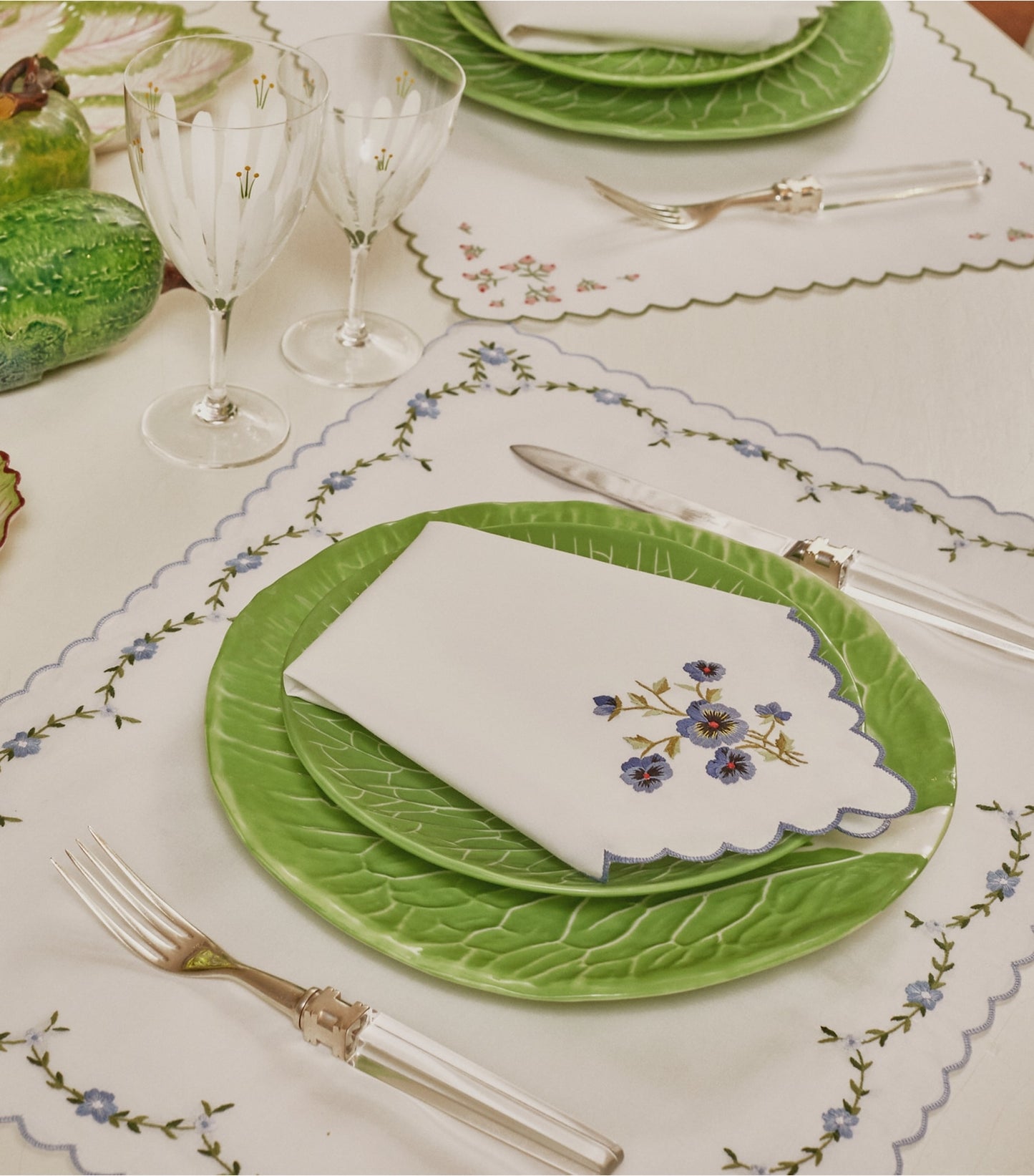 Tory Burch Lettuce Ware Dinner Plate, Set of 2 - Green