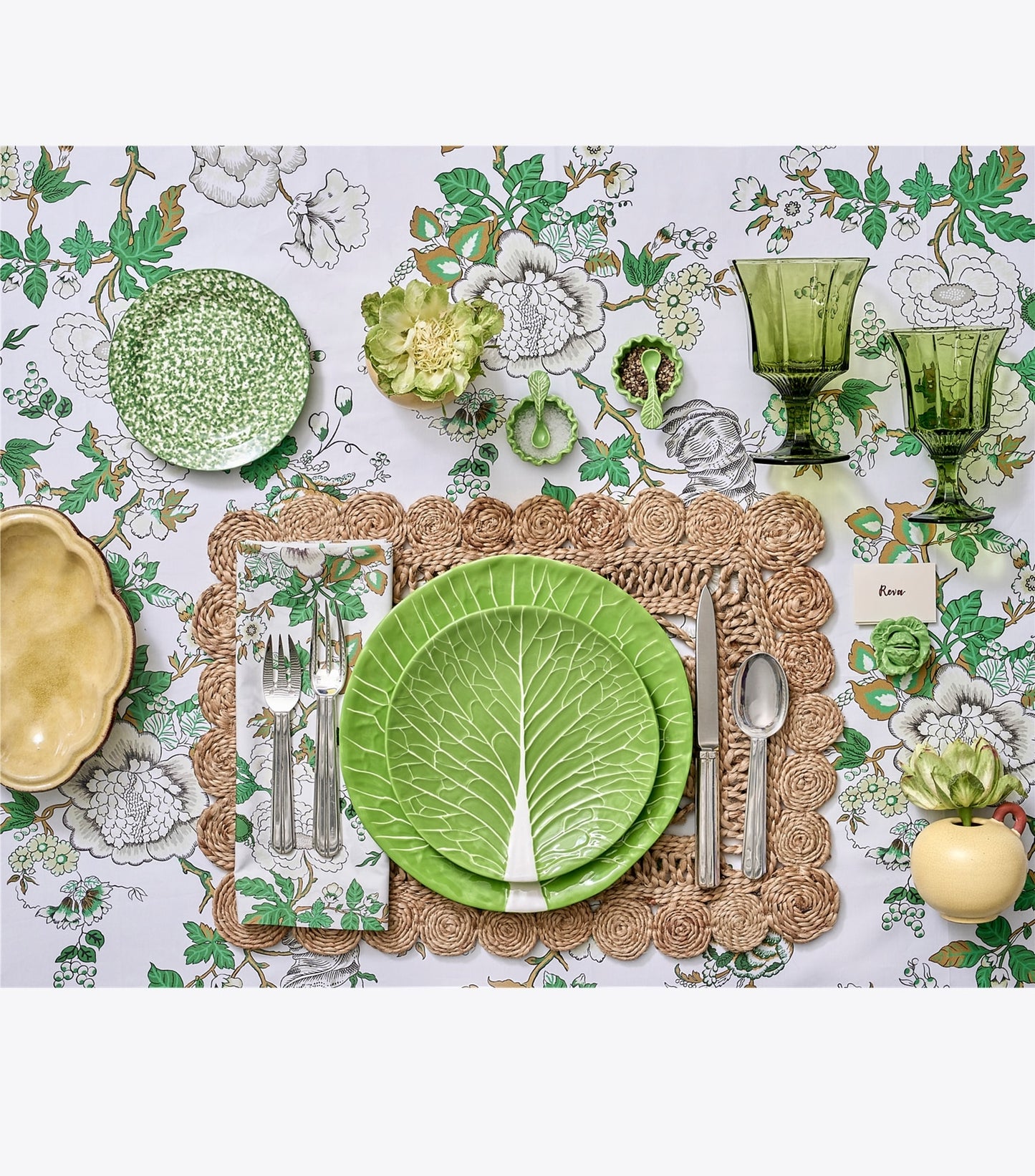 Tory Burch Lettuce Ware Salad Plate, Set of 4 - Green