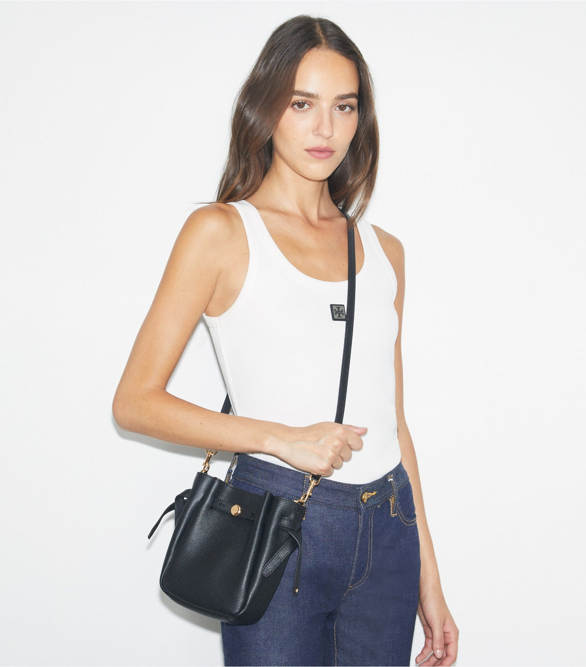 Tory Burch Small Leather Crossbody - Black